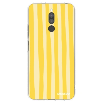 Picasee silikonowe przeźroczyste etui na Xiaomi Redmi 8 - Lines lemon