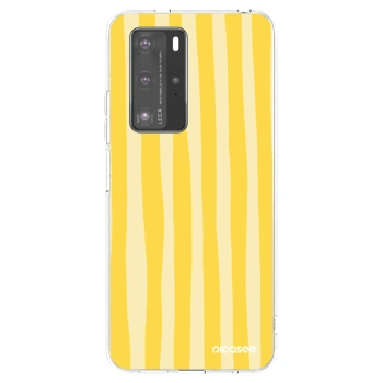 Etui na Huawei P40 Pro - Lines lemon