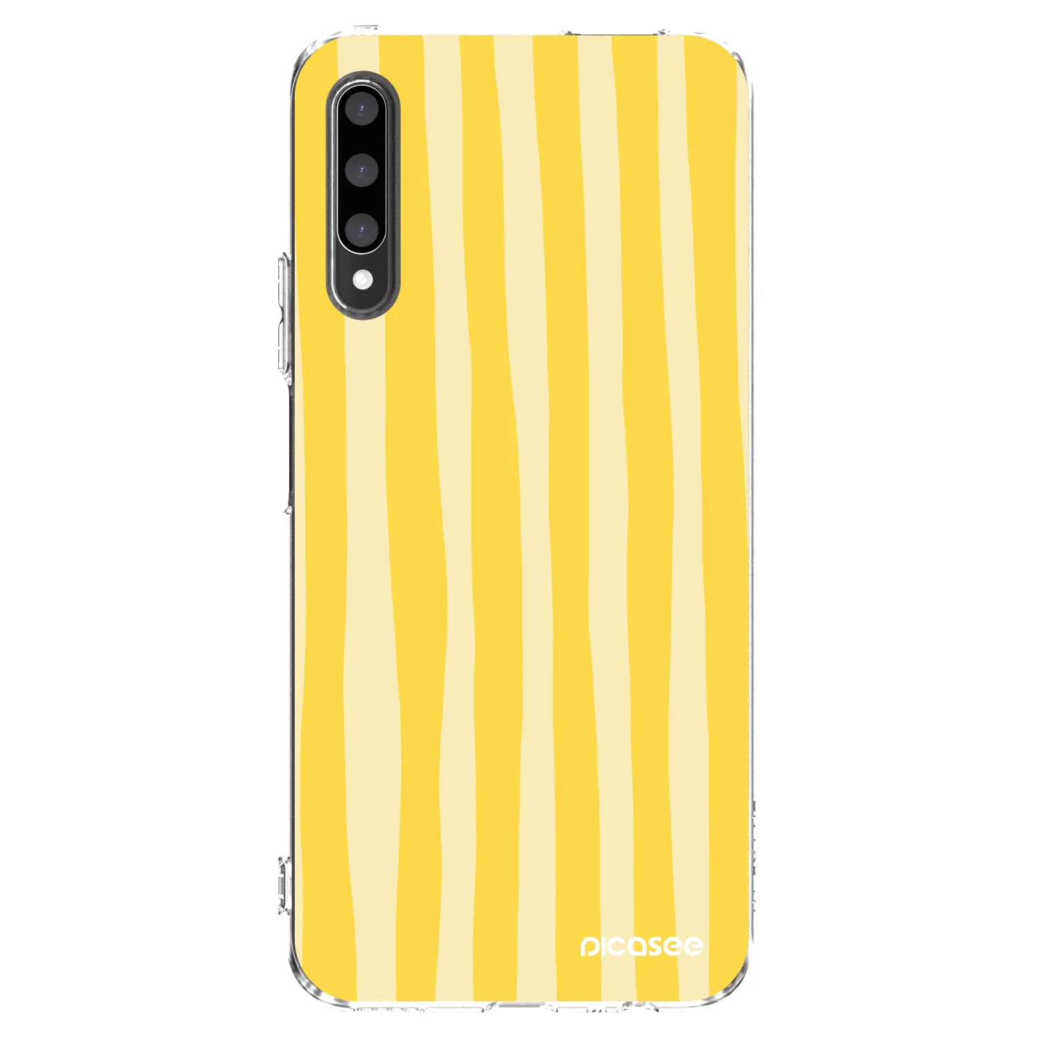 Picasee silikonowe przeźroczyste etui na Honor 9X Pro - Lines lemon