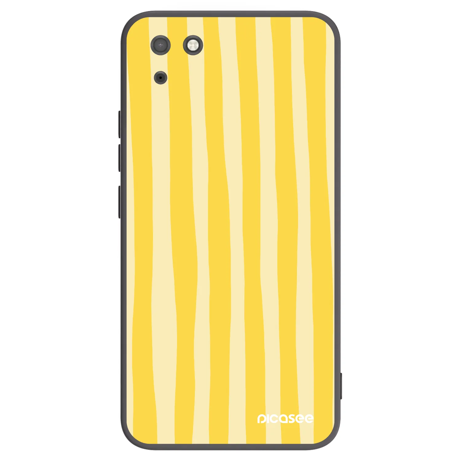 Picasee silikonowe czarne etui na Huawei Y5P - Lines lemon