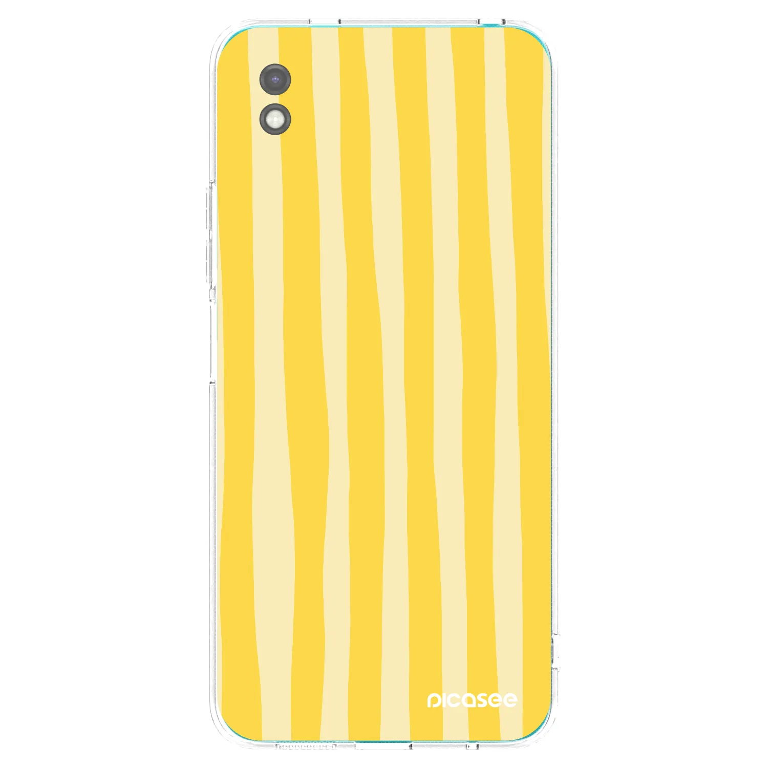 Picasee silikonowe czarne etui na Xiaomi Redmi 9A - Lines lemon