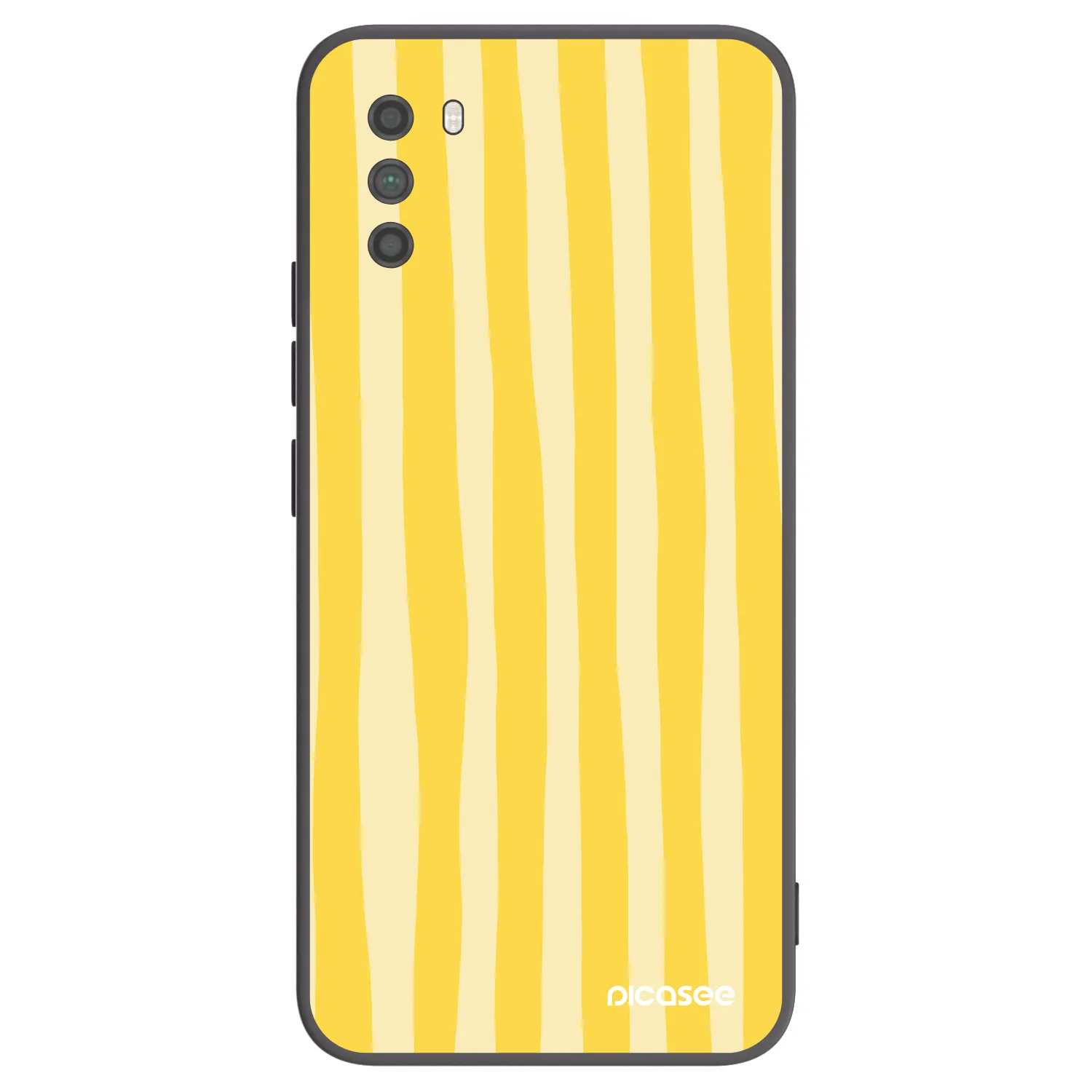 Picasee silikonowe czarne etui na Xiaomi Poco M3 - Lines lemon