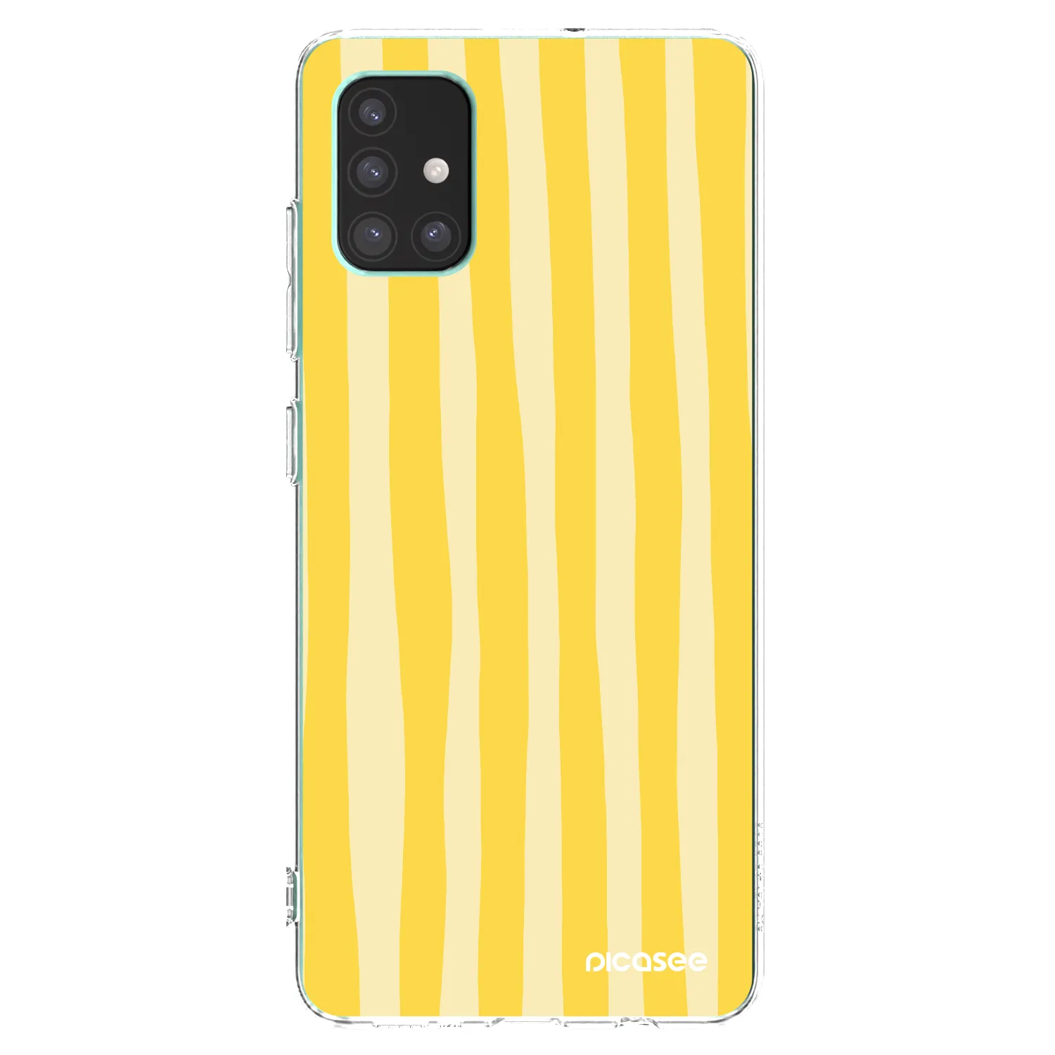 Picasee silikonowe przeźroczyste etui na Samsung Galaxy M51 M515F - Lines lemon