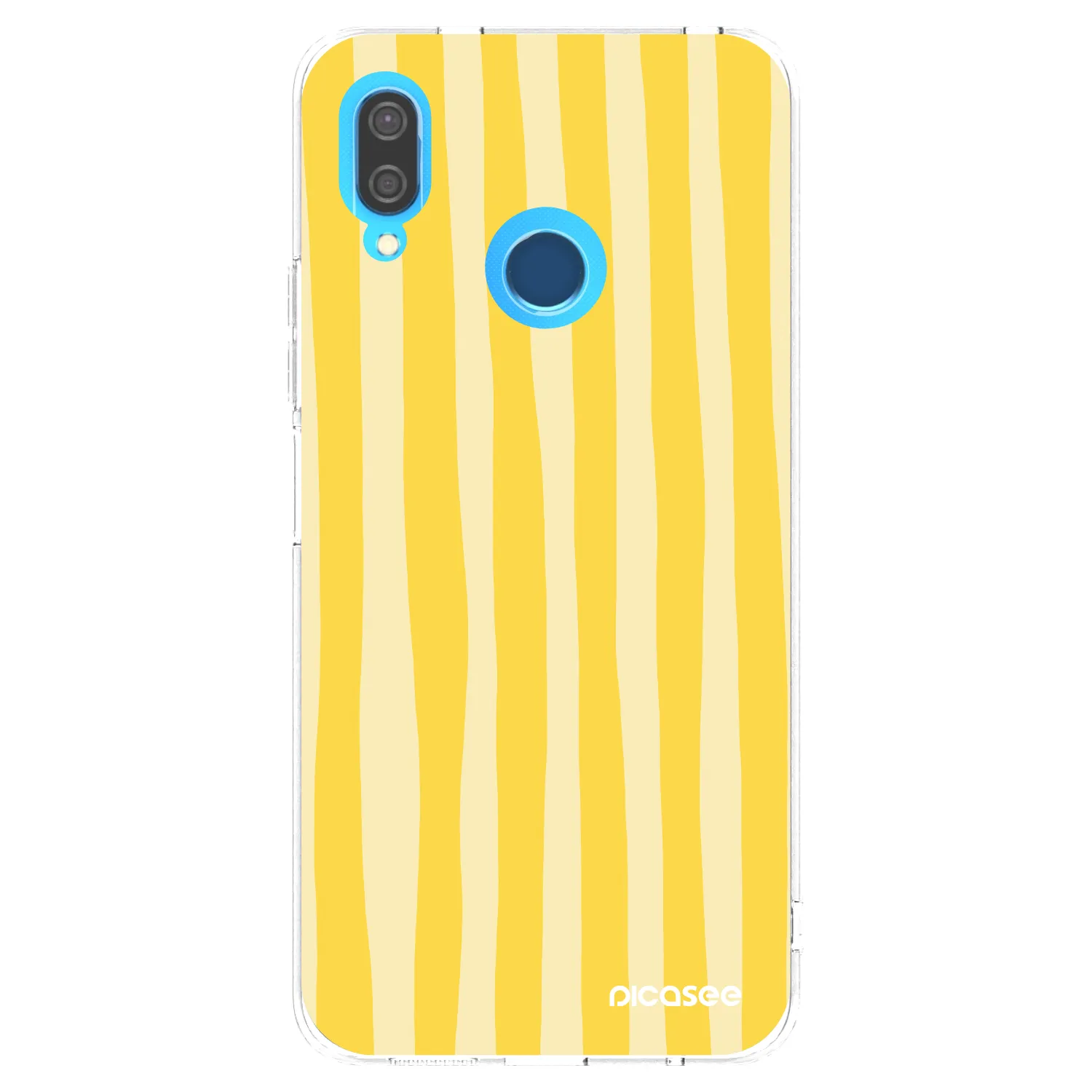 Picasee silikonowe przeźroczyste etui na Huawei P20 Lite - Lines lemon