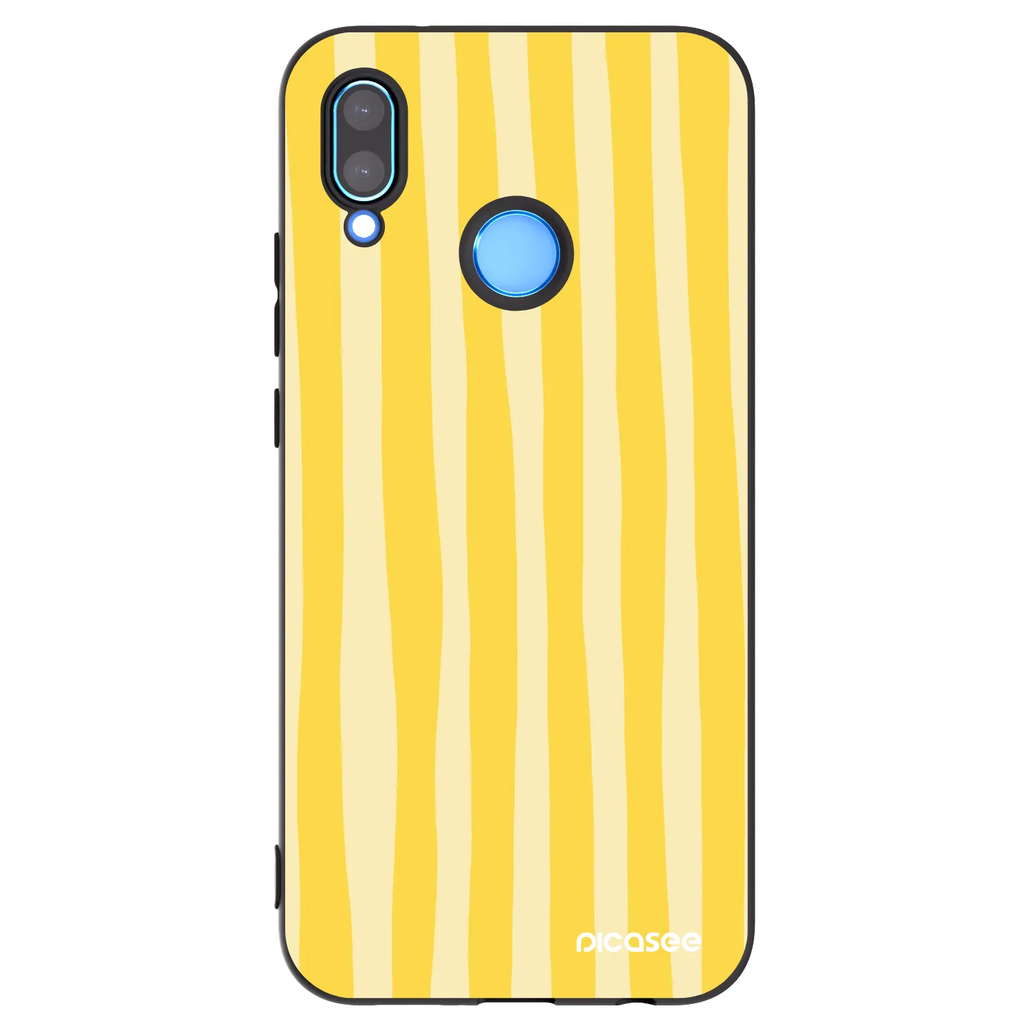 Picasee silikonowe czarne etui na Huawei P20 Lite - Lines lemon