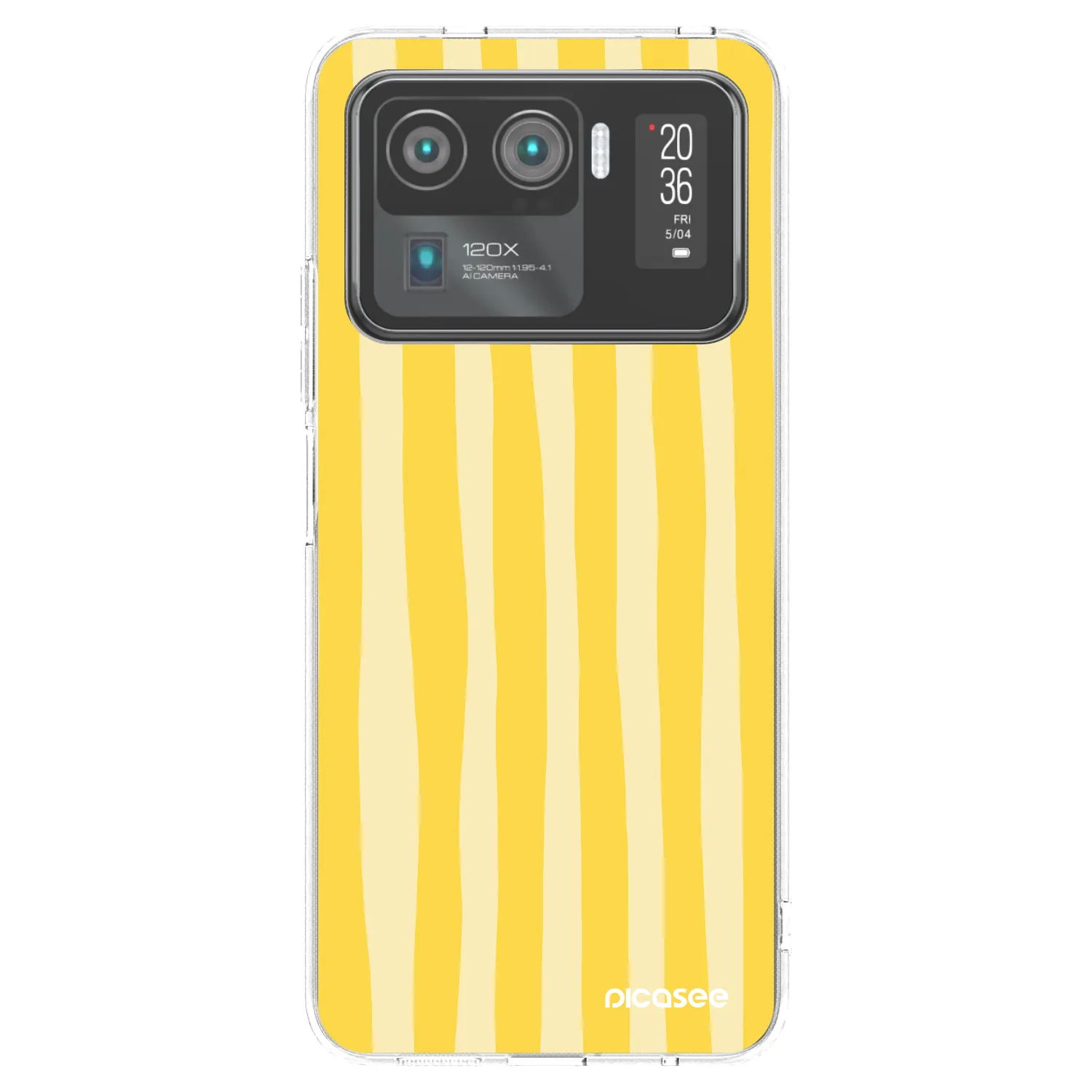 Picasee silikonowe przeźroczyste etui na Xiaomi Mi 11 Ultra - Lines lemon