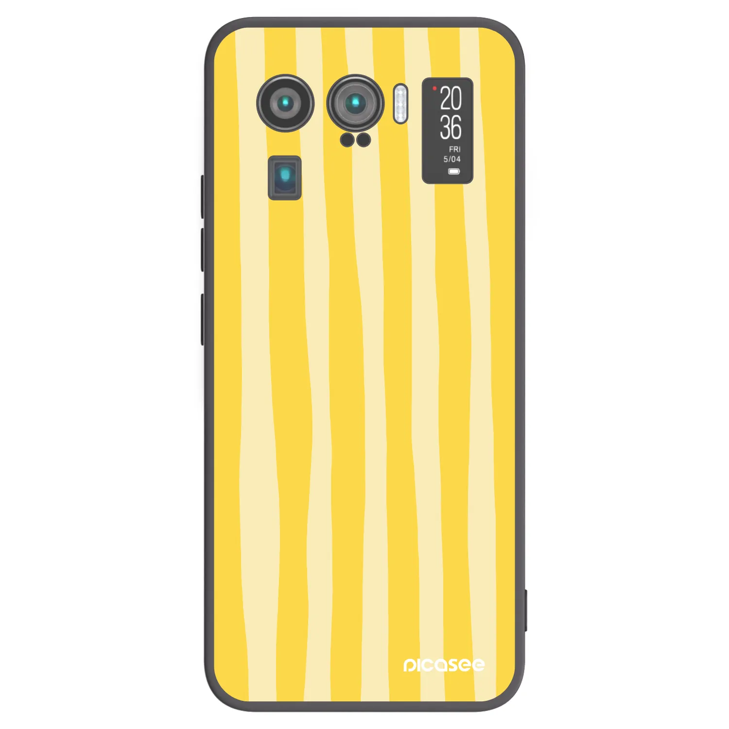 Picasee silikonowe czarne etui na Xiaomi Mi 11 Ultra - Lines lemon