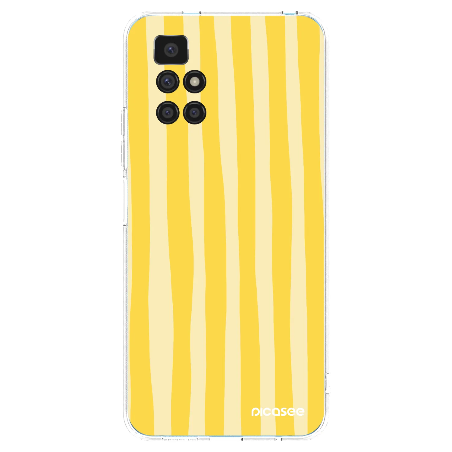 Picasee silikonowe przeźroczyste etui na Xiaomi Redmi 10 - Lines lemon