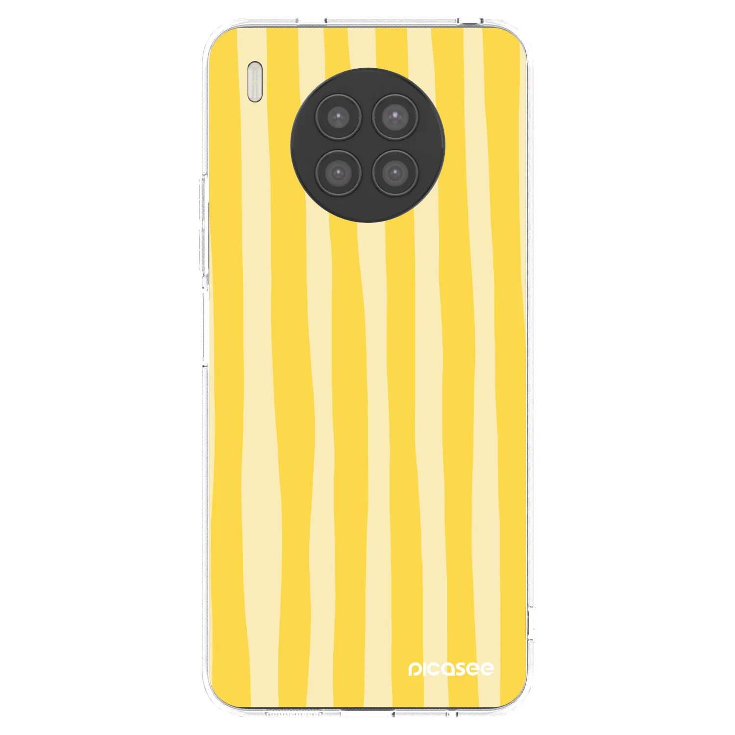 Picasee silikonowe przeźroczyste etui na Huawei Nova 8i - Lines lemon