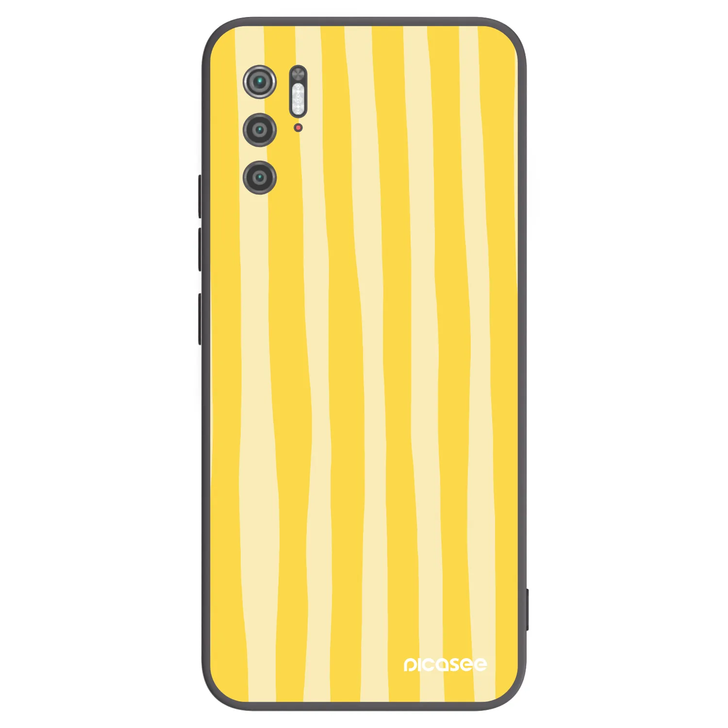 Picasee silikonowe czarne etui na Xiaomi Poco M3 Pro 5G - Lines lemon
