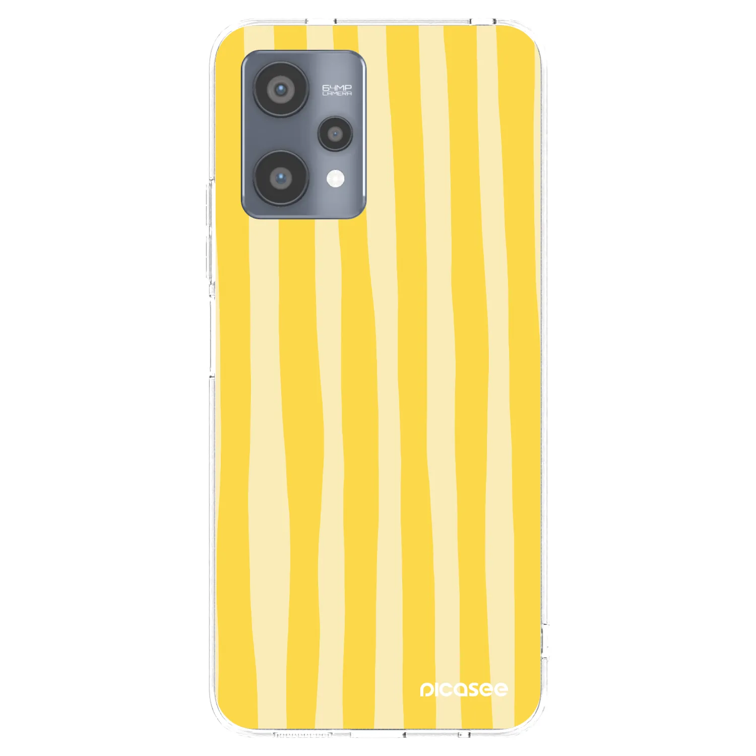 Picasee silikonowe przeźroczyste etui na Realme 9 Pro 5G - Lines lemon