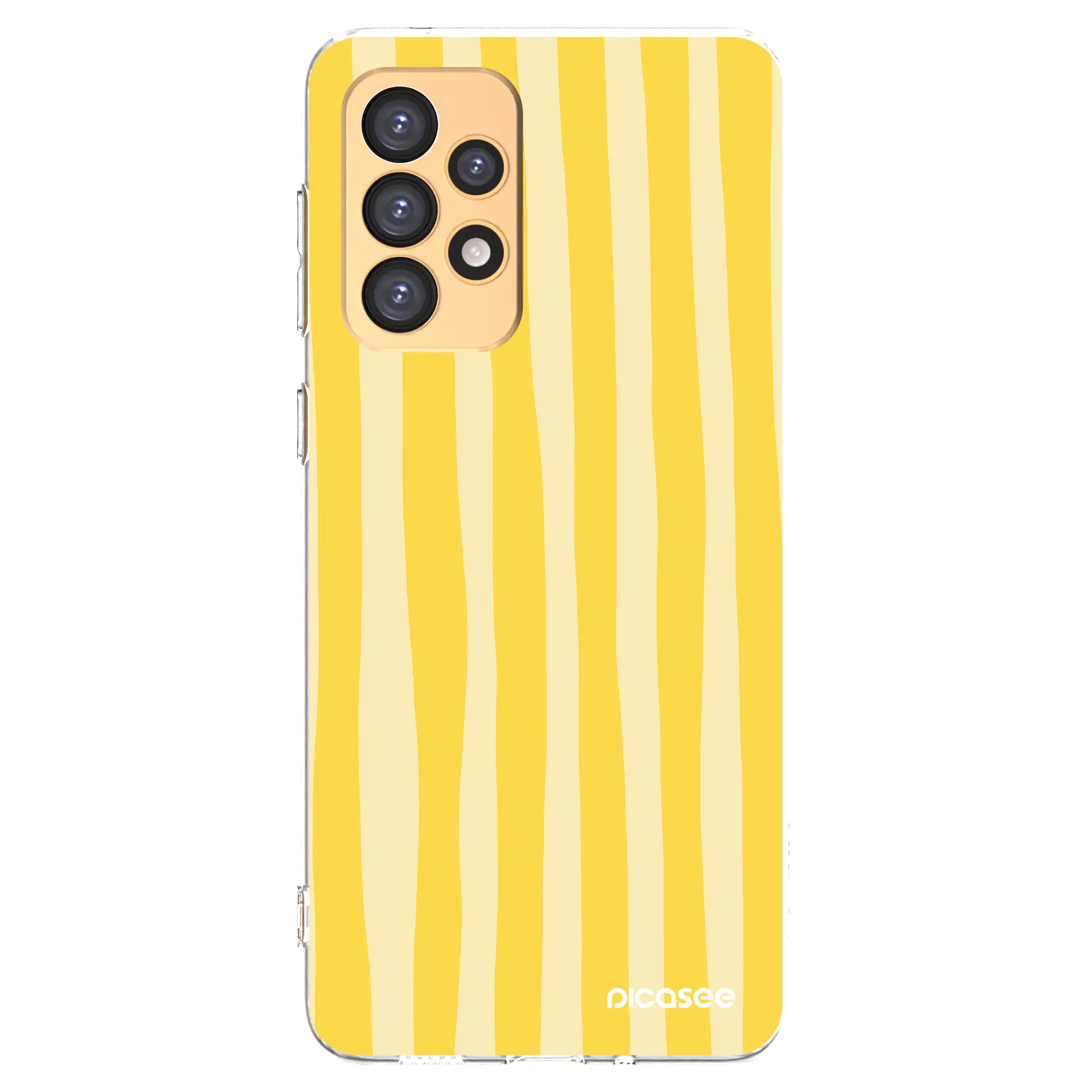Picasee silikonowe przeźroczyste etui na Samsung Galaxy A33 5G A336 - Lines lemon