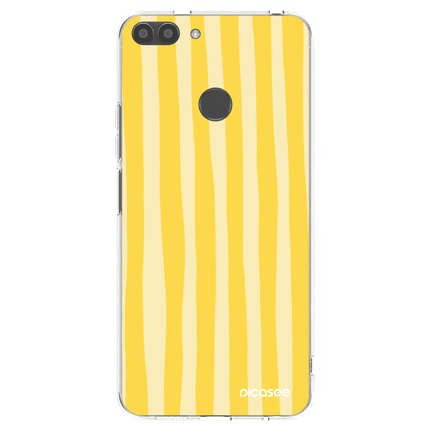 Picasee silikonowe przeźroczyste etui na Huawei P Smart - Lines lemon
