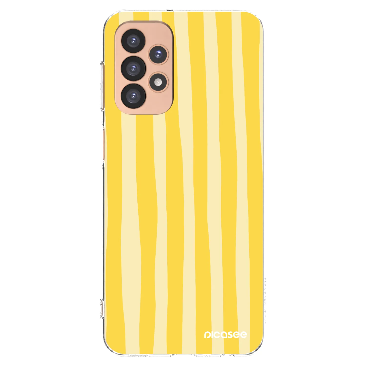 Picasee silikonowe przeźroczyste etui na Samsung Galaxy A23 A236B 5G - Lines lemon