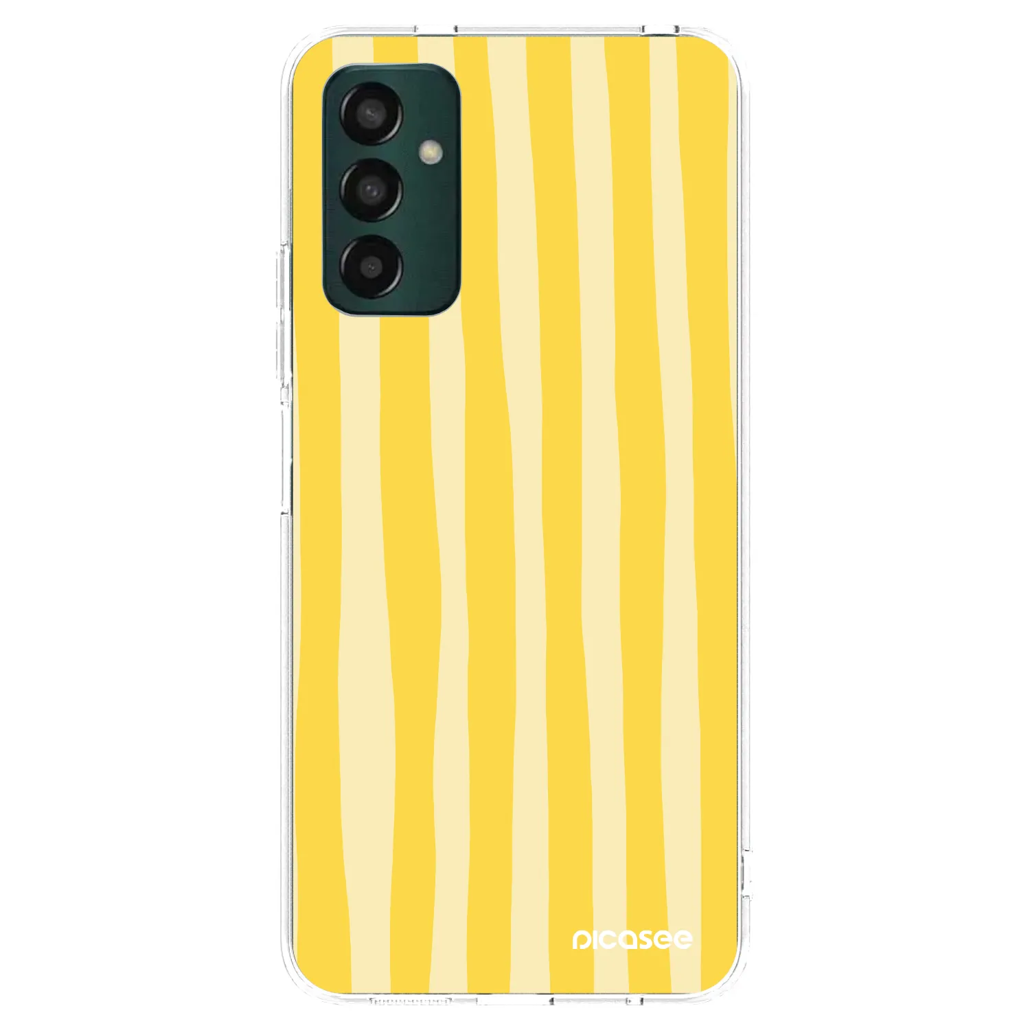 Picasee silikonowe przeźroczyste etui na Samsung Galaxy M23 5G - Lines lemon
