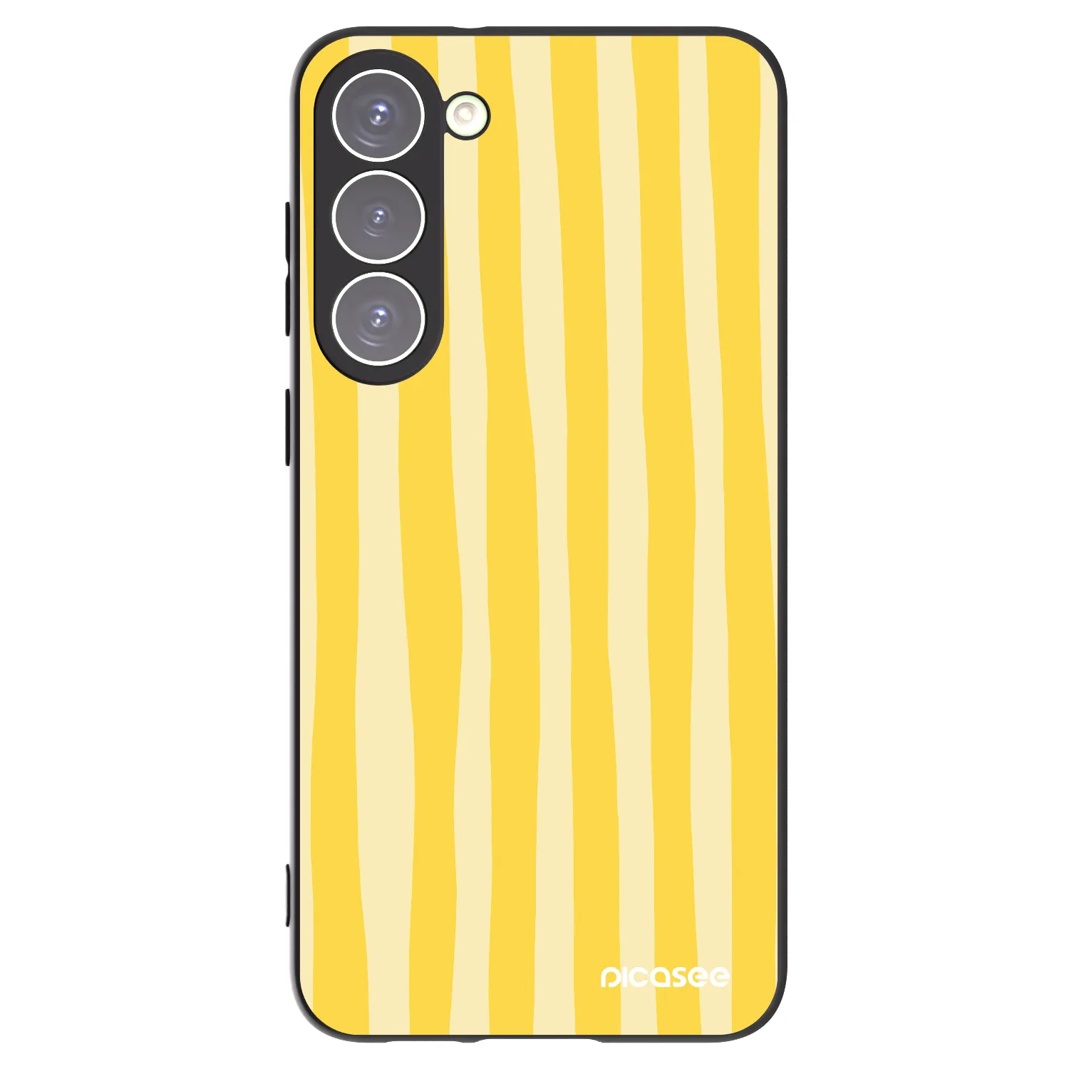 Picasee silikonowe czarne etui na Samsung Galaxy S23+ 5G - Lines lemon