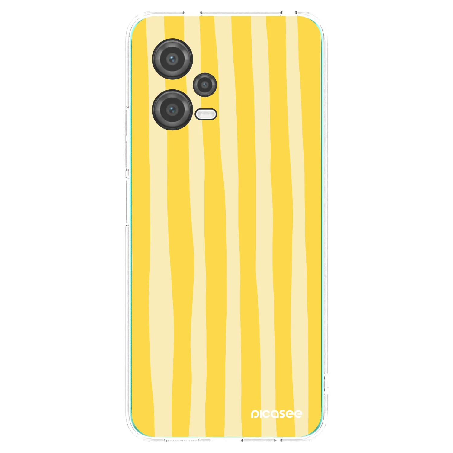 Picasee silikonowe przeźroczyste etui na Xiaomi Poco X5 - Lines lemon