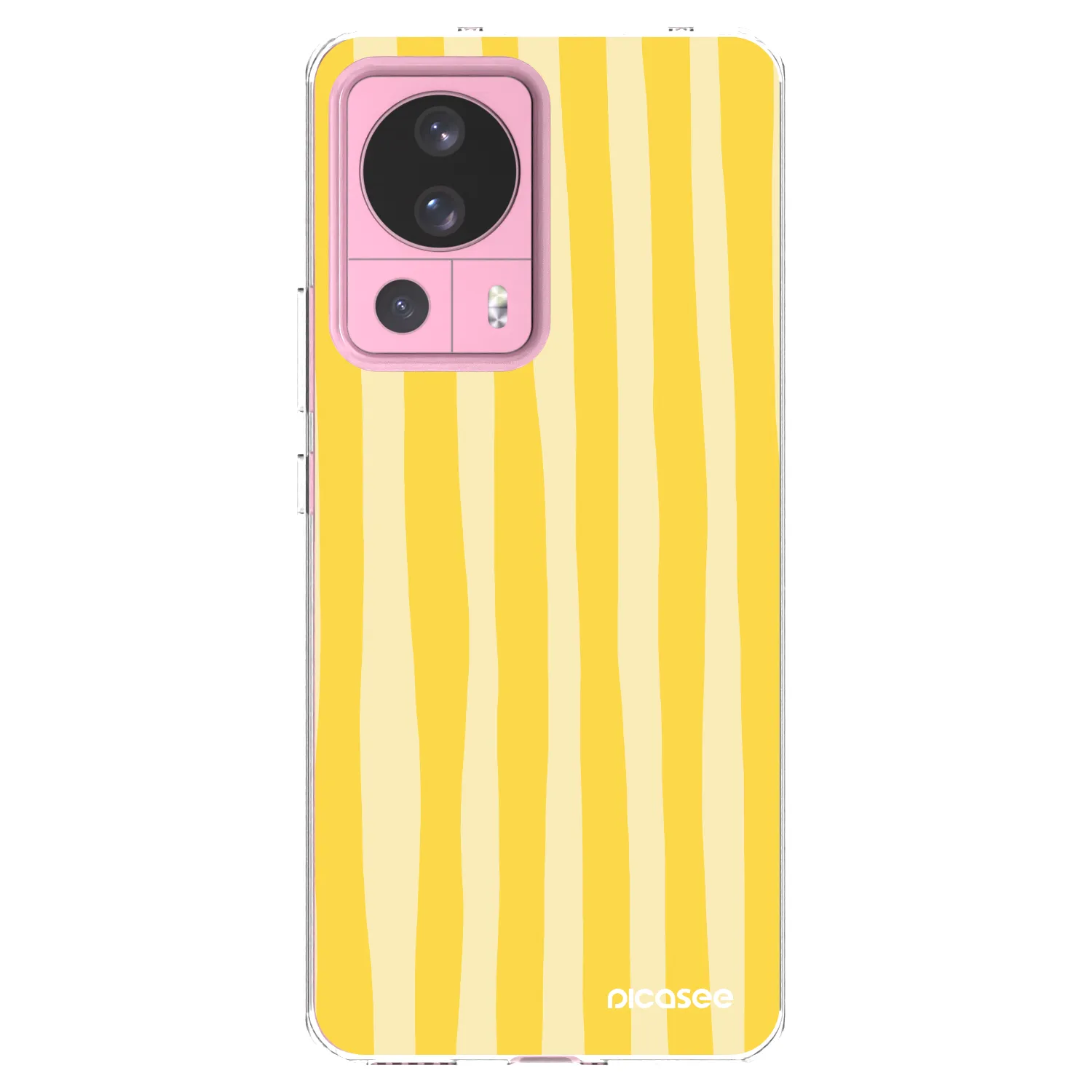 Picasee silikonowe przeźroczyste etui na Xiaomi 13 Lite - Lines lemon