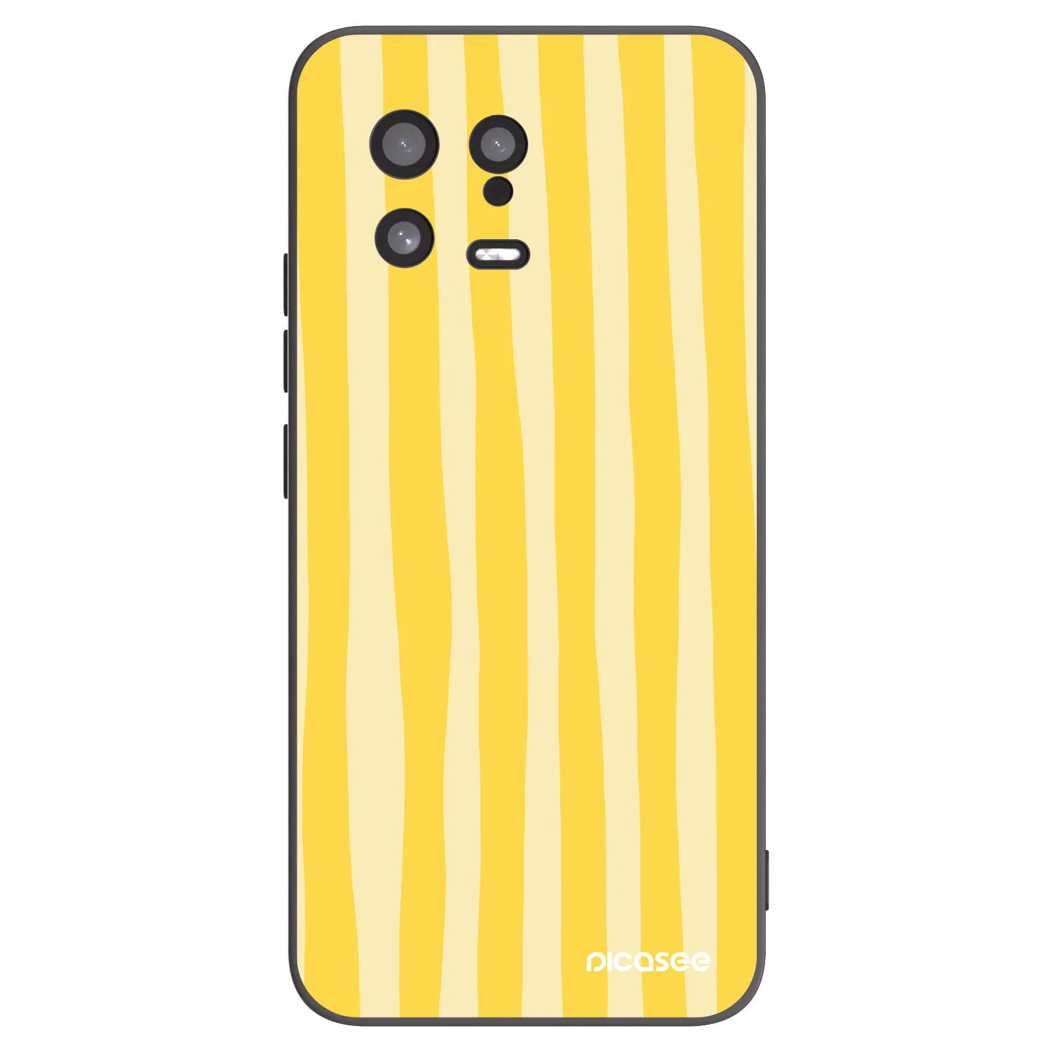 Picasee silikonowe czarne etui na Xiaomi 13 - Lines lemon
