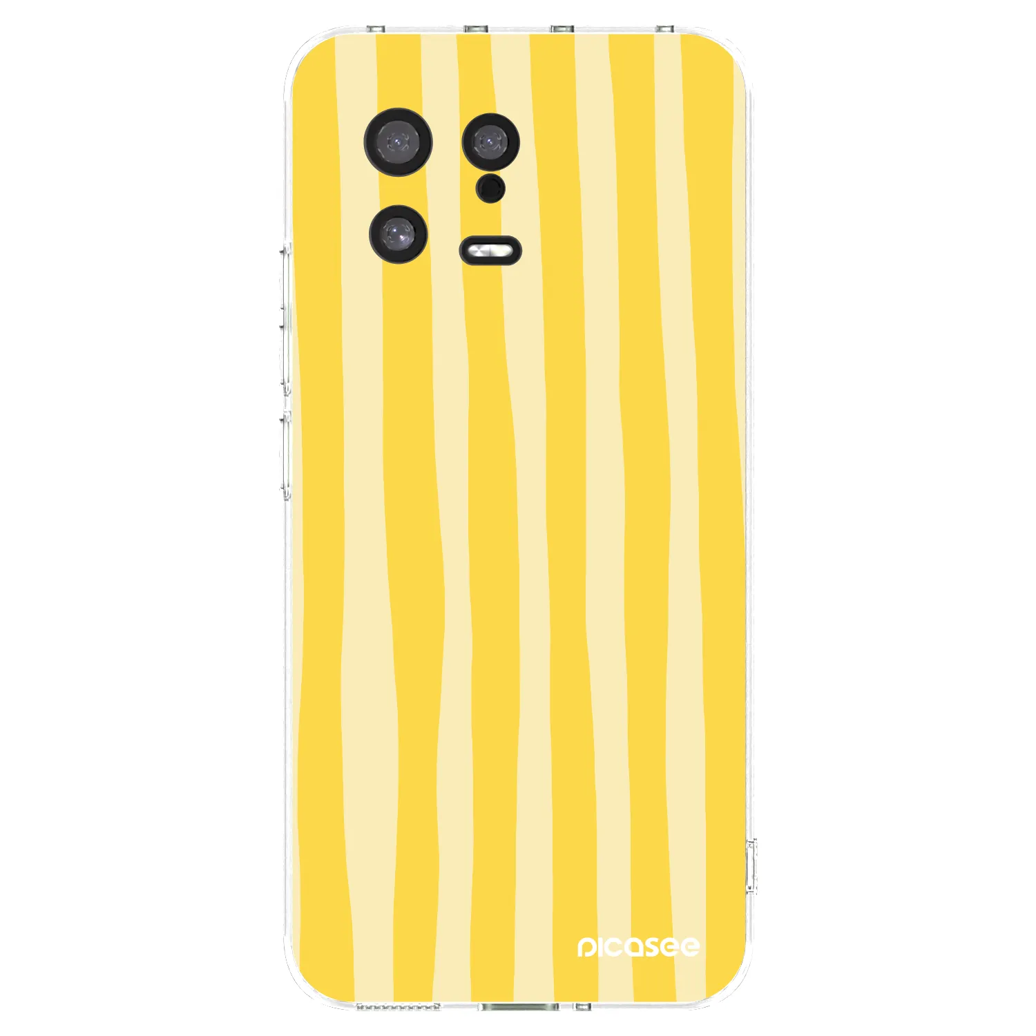 Picasee silikonowe przeźroczyste etui na Xiaomi 13 - Lines lemon