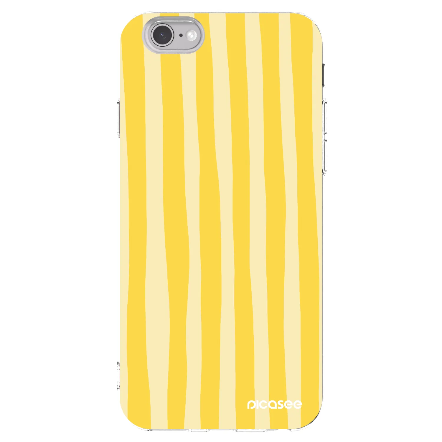 Picasee silikonowe przeźroczyste etui na Apple iPhone 6/6S - Lines lemon