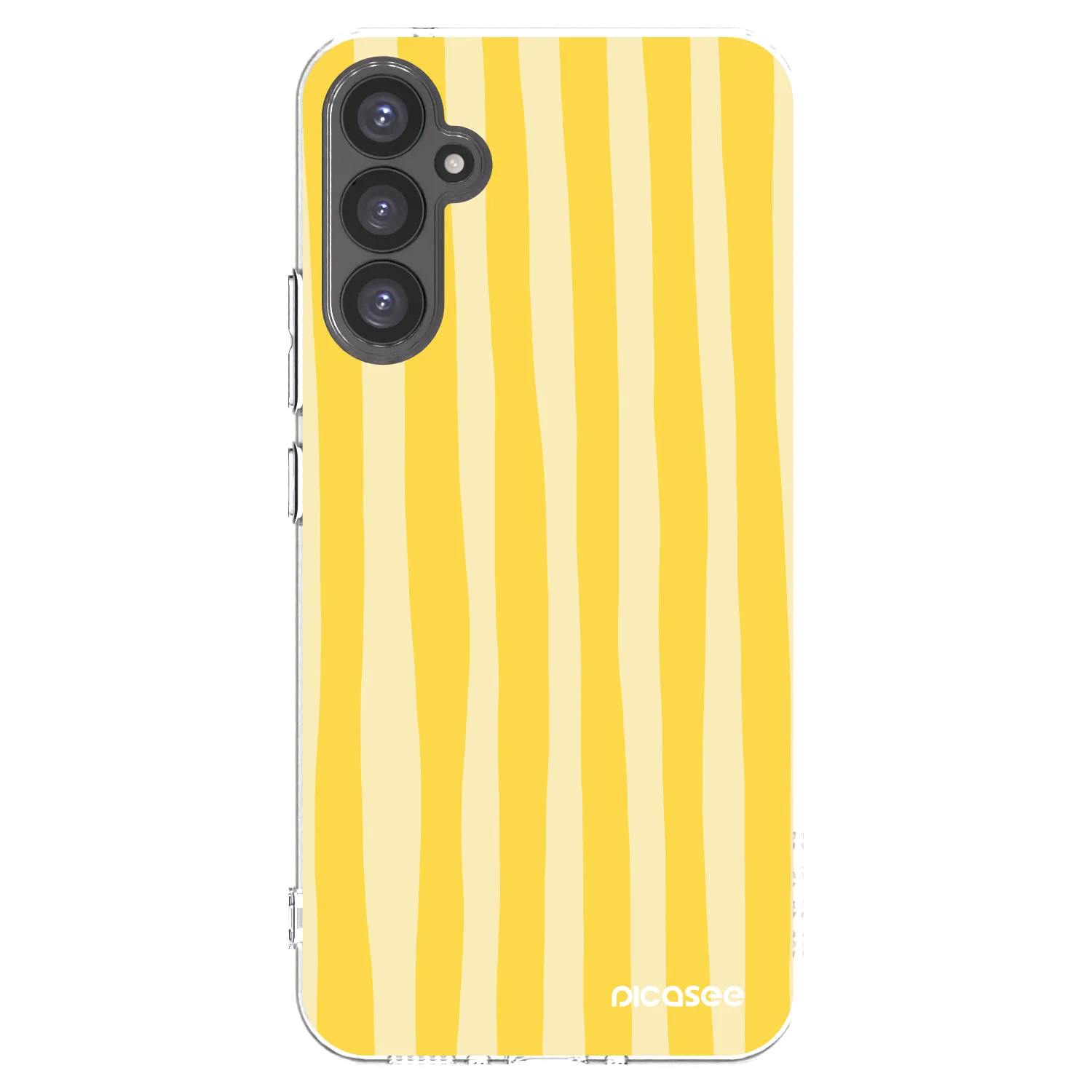 Picasee silikonowe przeźroczyste etui na Samsung Galaxy A34 5G A346B - Lines lemon