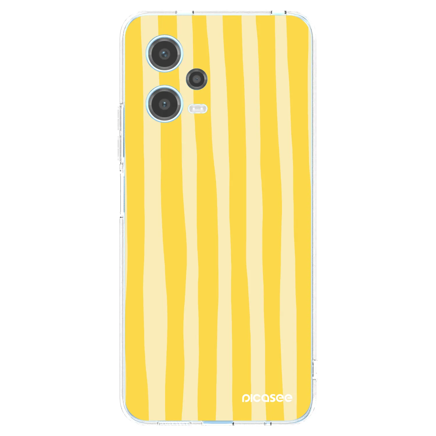 Picasee silikonowe przeźroczyste etui na Xiaomi Redmi Note 12 5G - Lines lemon