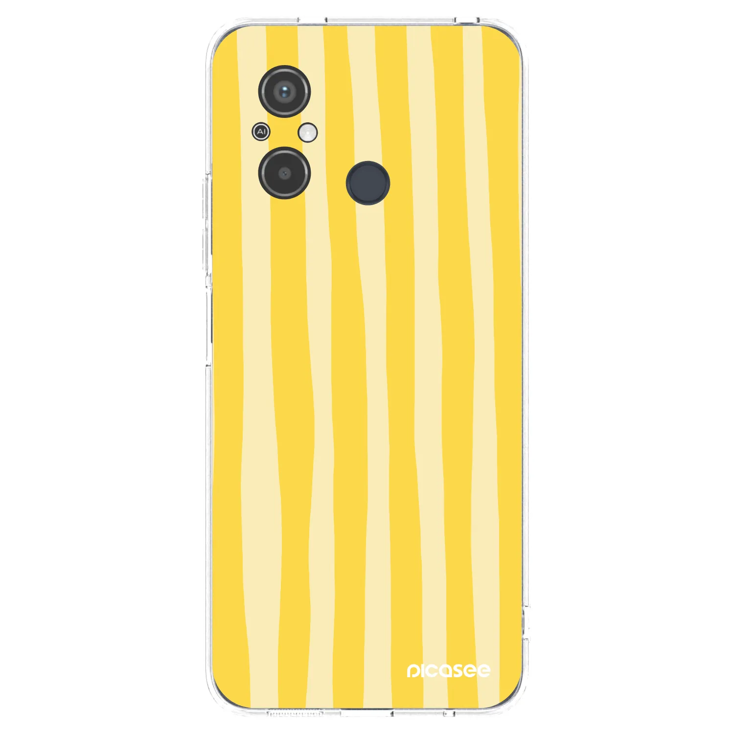 Picasee silikonowe przeźroczyste etui na Xiaomi Redmi 12C - Lines lemon