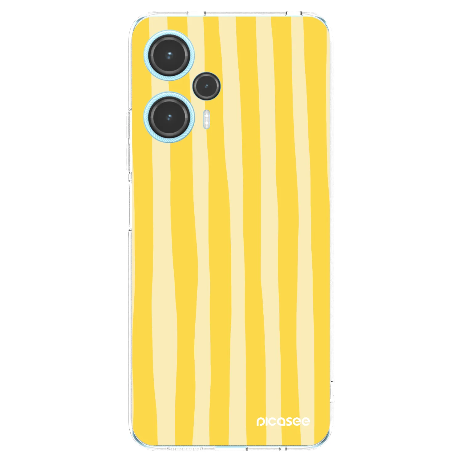 Picasee silikonowe przeźroczyste etui na Xiaomi Poco F5 - Lines lemon
