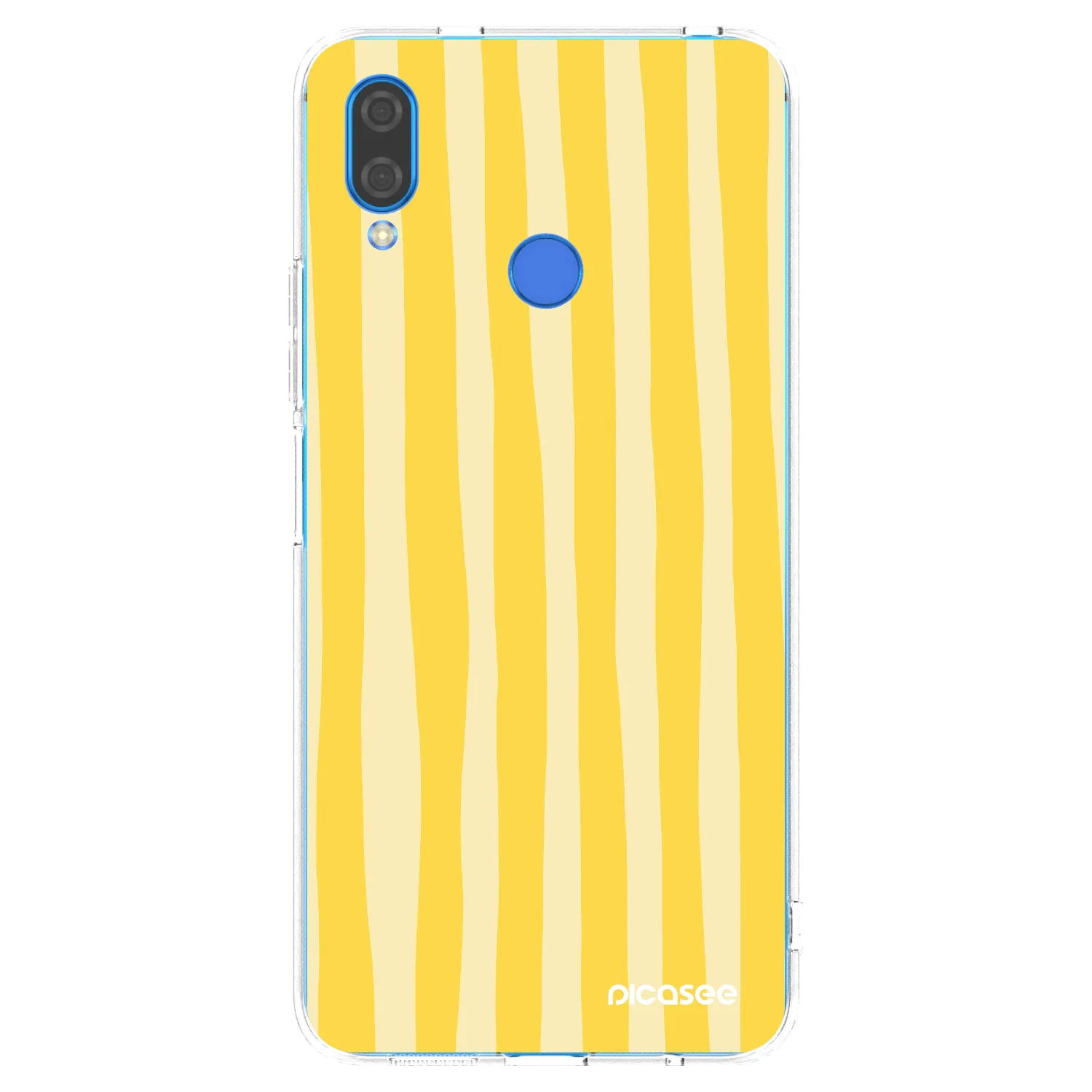 Picasee silikonowe przeźroczyste etui na Huawei Nova 3i - Lines lemon