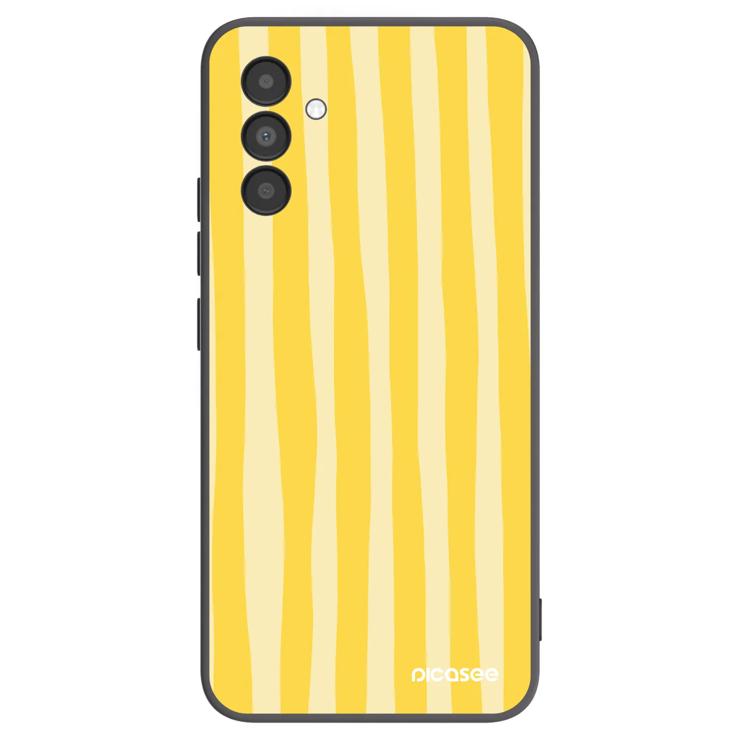 Picasee silikonowe czarne etui na Samsung Galaxy A04s A047F - Lines lemon