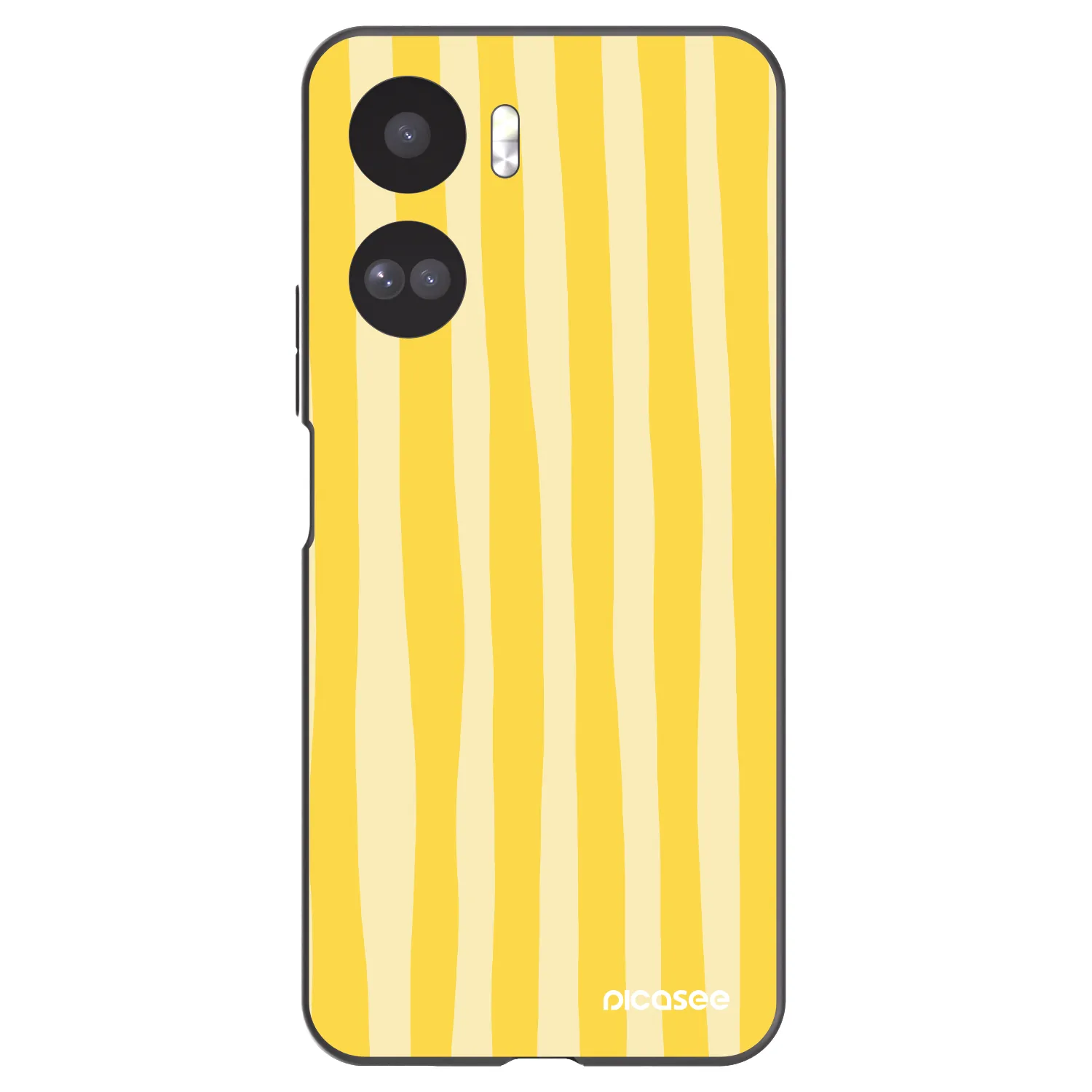 Picasee silikonowe czarne etui na Honor 90 Lite 5G - Lines lemon