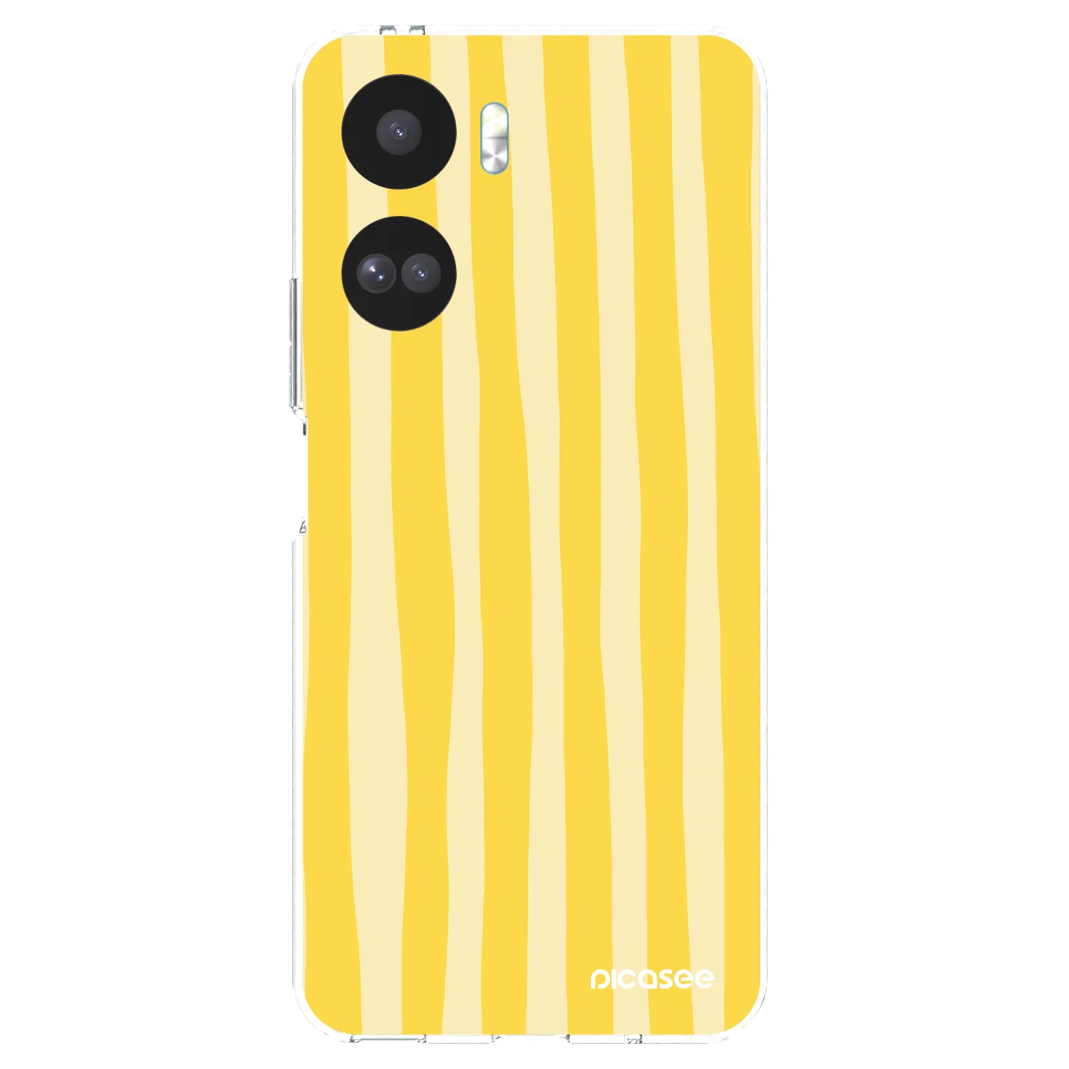 Picasee silikonowe przeźroczyste etui na Honor 90 Lite 5G - Lines lemon