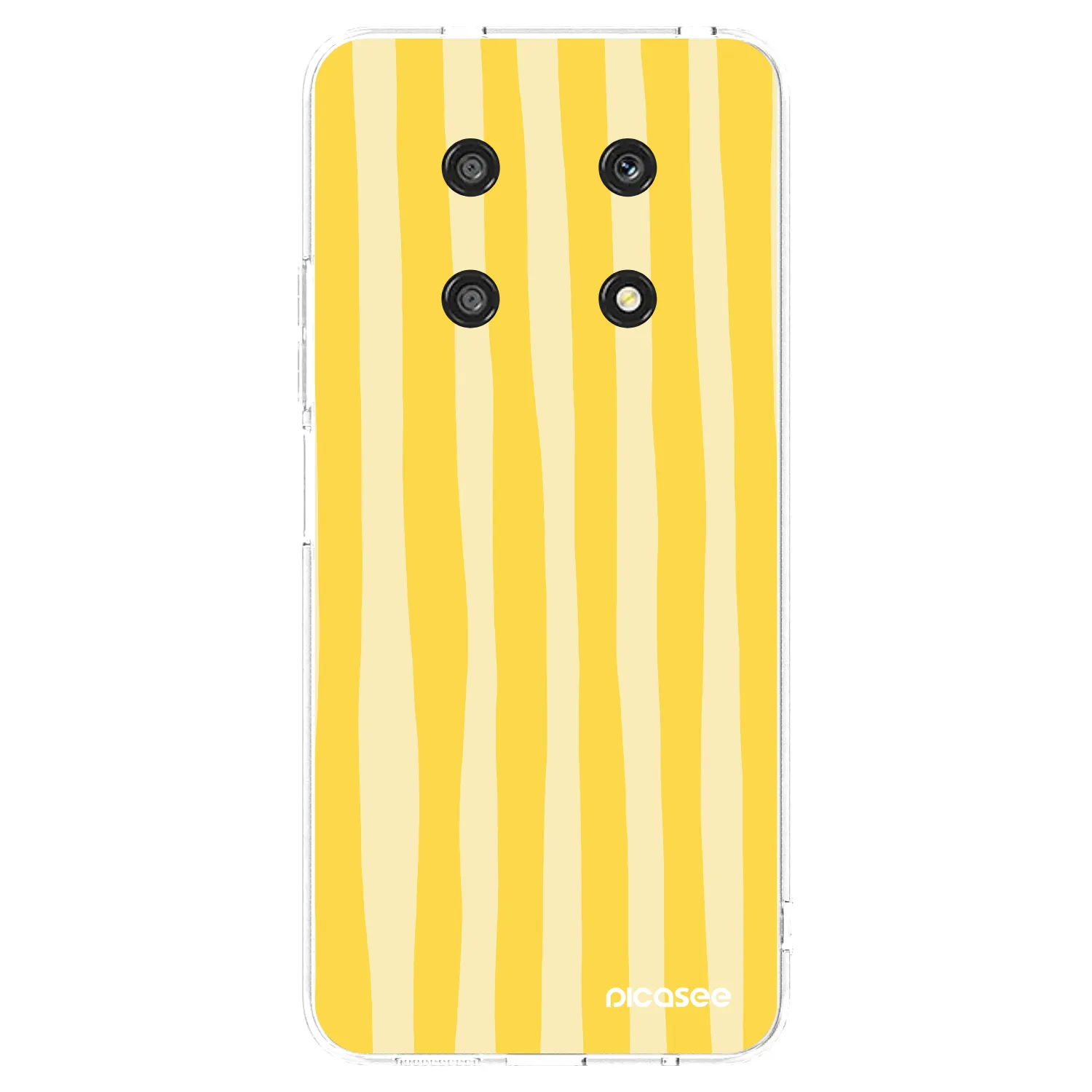 Picasee silikonowe przeźroczyste etui na Honor Magic4 Lite 5G - Lines lemon