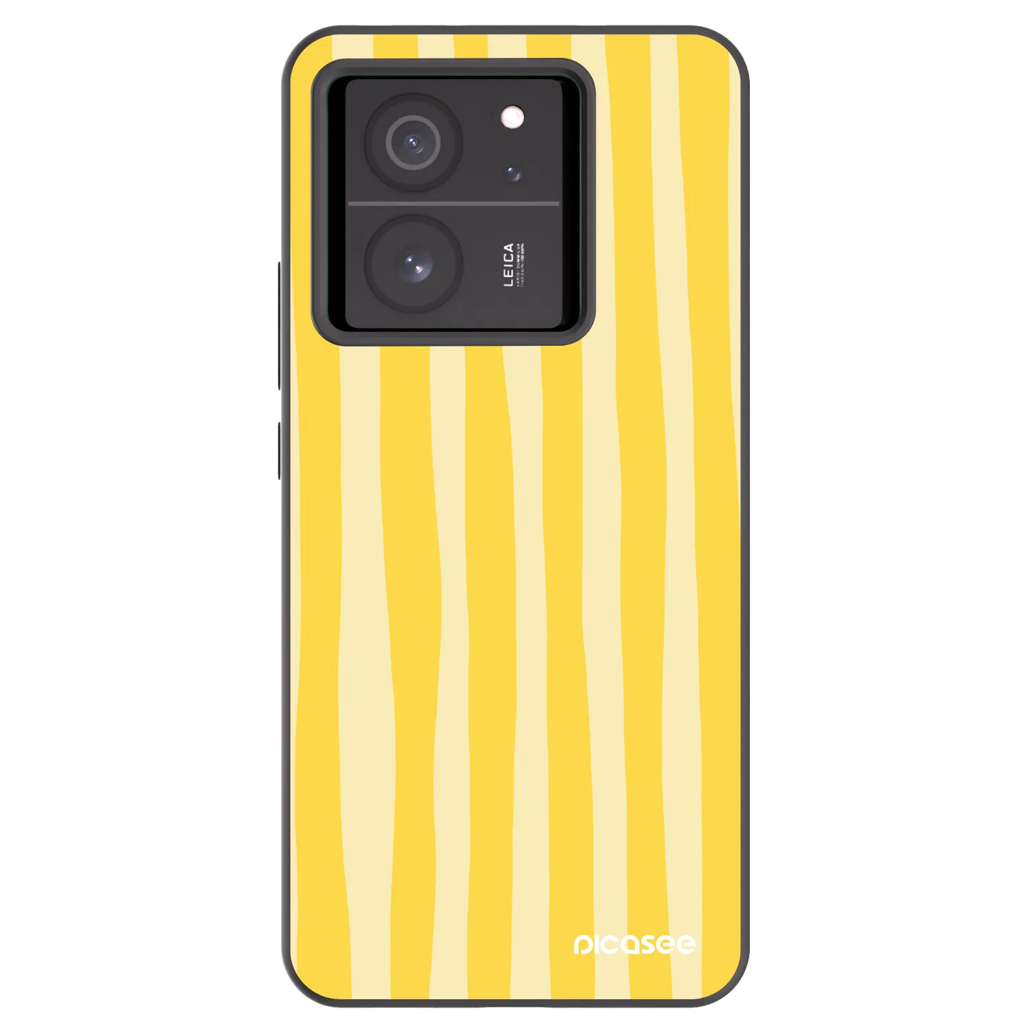Picasee silikonowe czarne etui na Xiaomi 13T - Lines lemon