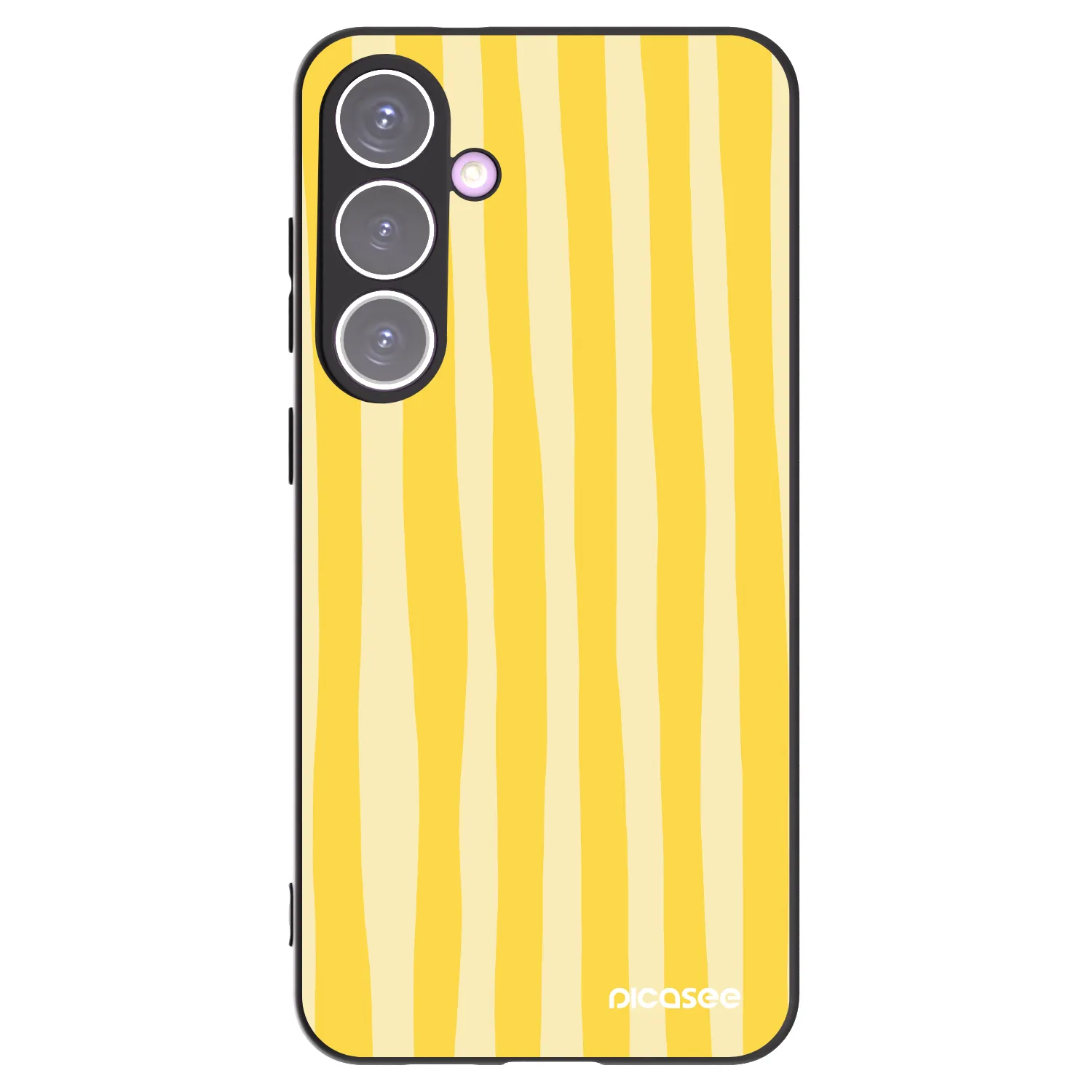 Picasee silikonowe czarne etui na Samsung Galaxy S24+ S926B 5G - Lines lemon
