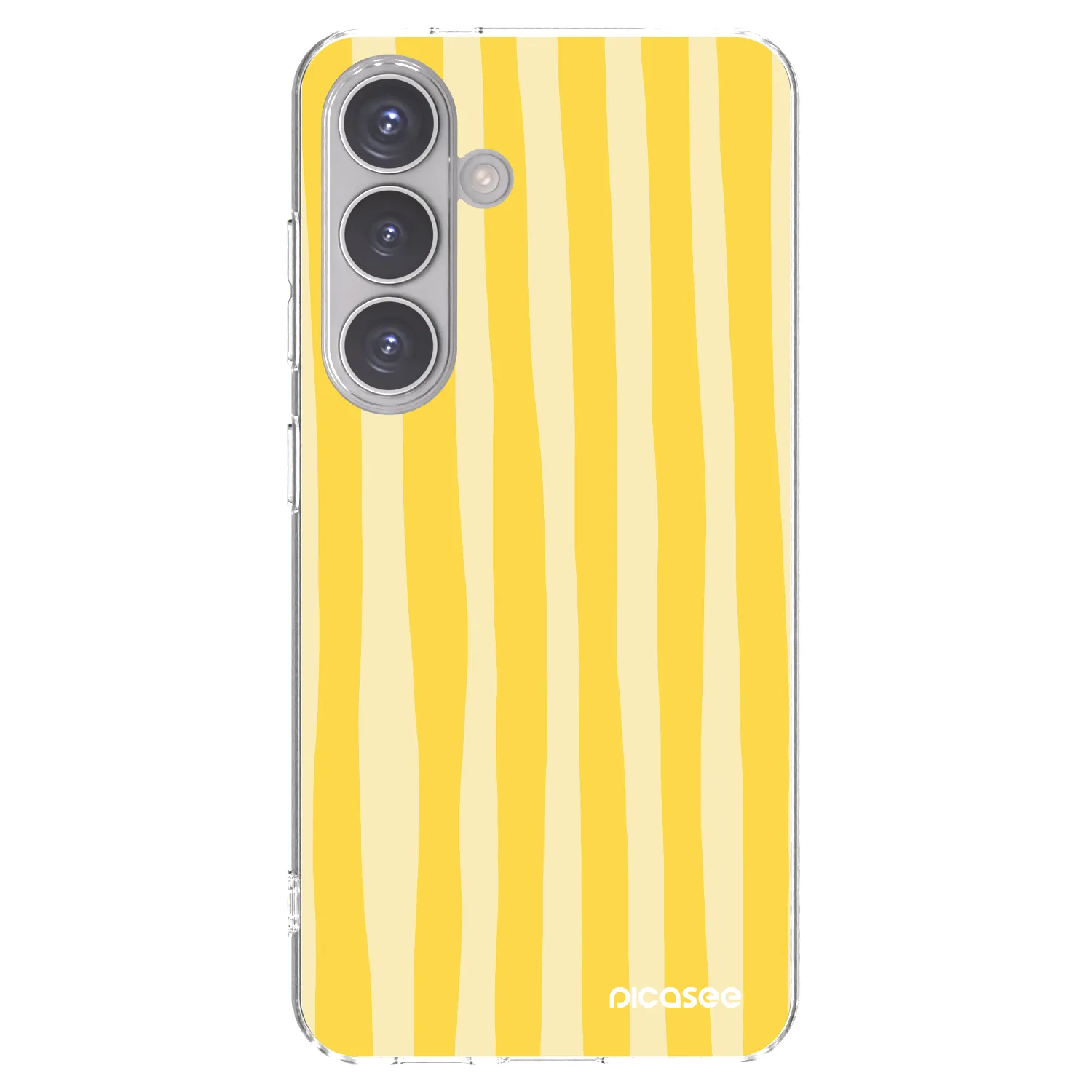 Picasee silikonowe przeźroczyste etui na Samsung Galaxy S24 S921B 5G - Lines lemon