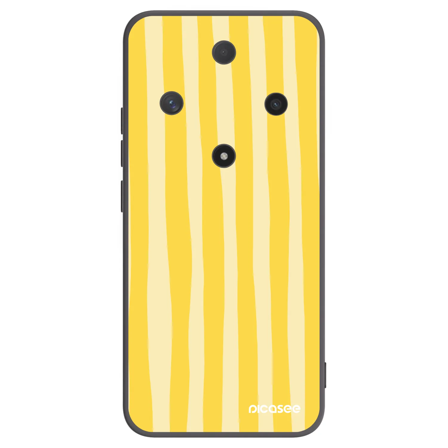 Picasee silikonowe czarne etui na Honor Magic6 Lite 5G - Lines lemon
