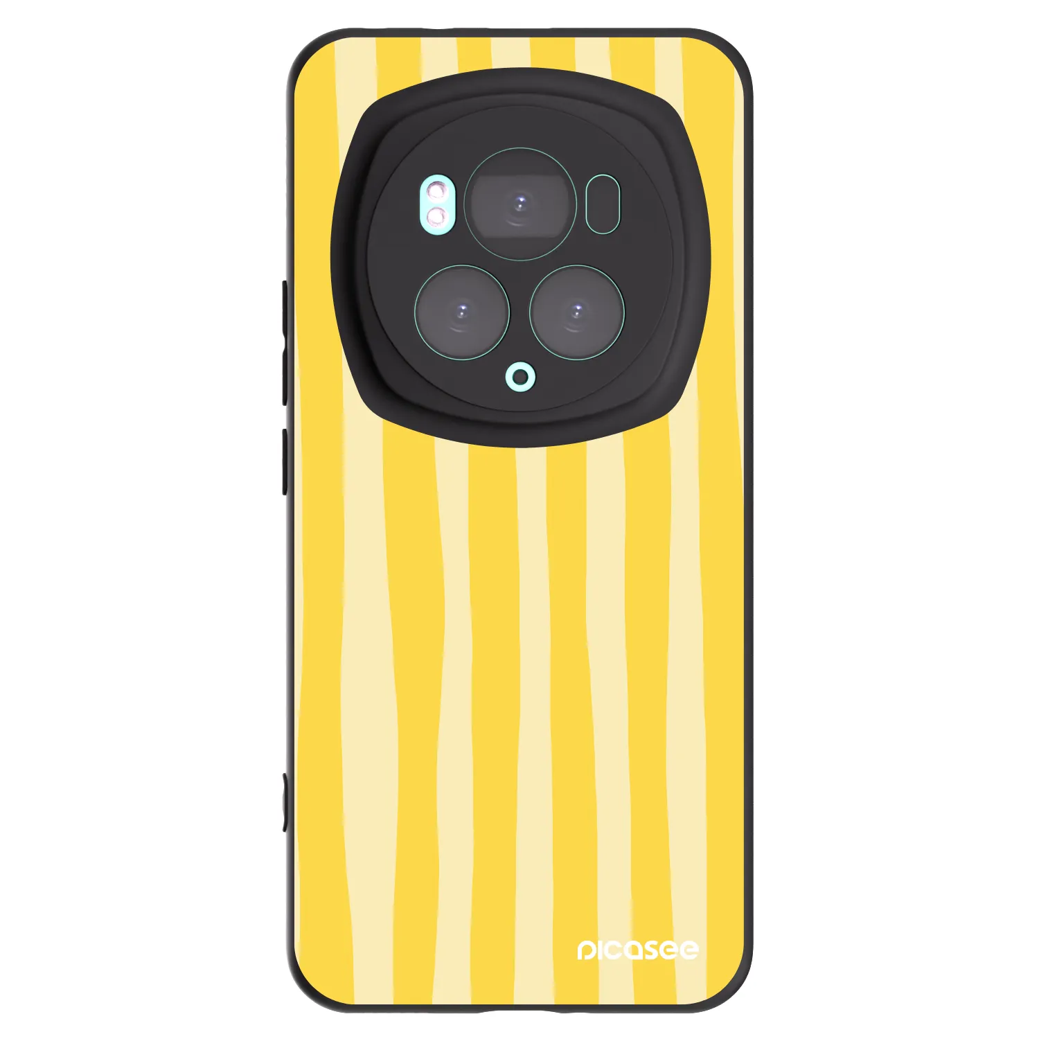Picasee silikonowe czarne etui na Honor Magic6 Pro - Lines lemon