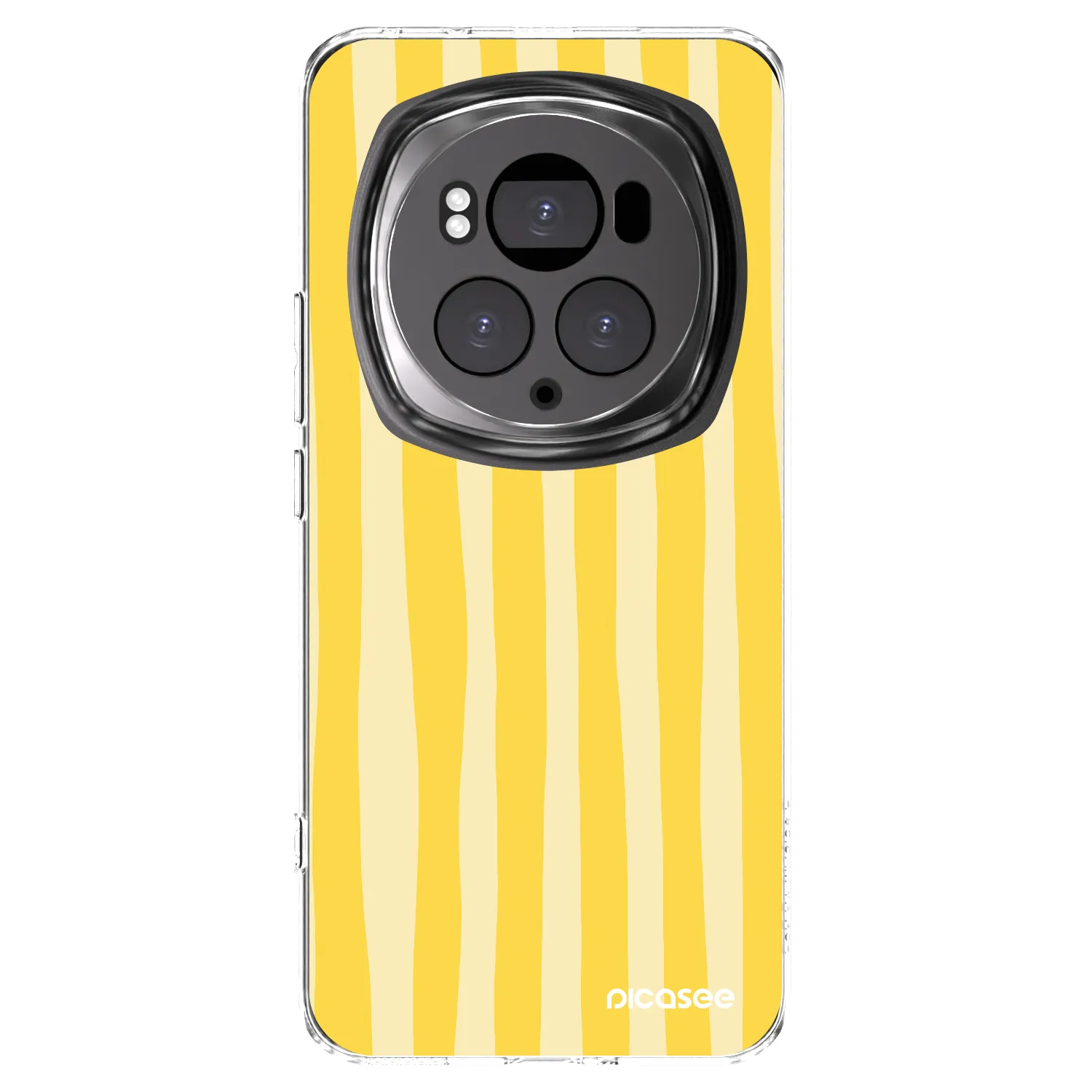 Picasee silikonowe przeźroczyste etui na Honor Magic6 Pro - Lines lemon