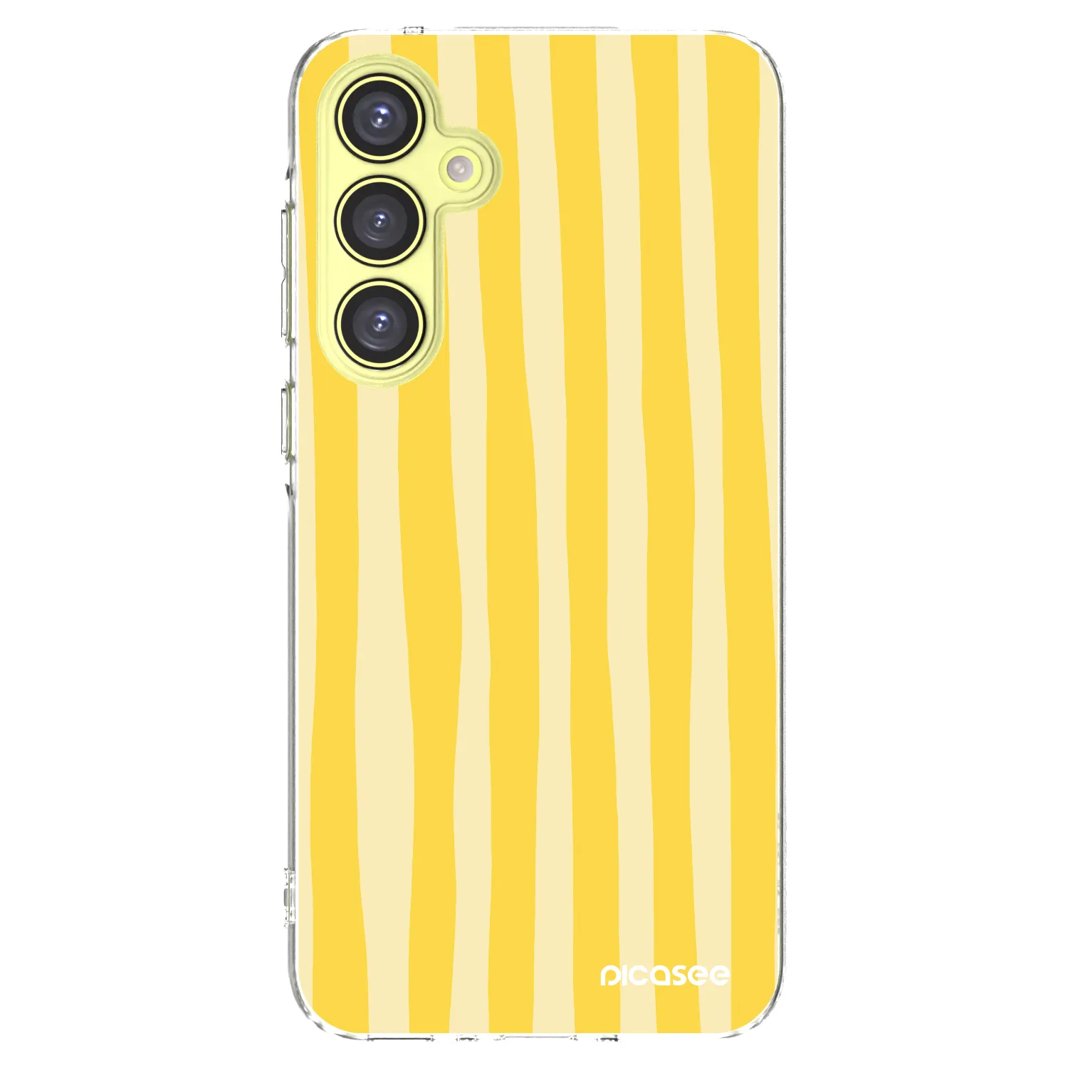 Picasee silikonowe przeźroczyste etui na Samsung Galaxy A35 5G A356B - Lines lemon