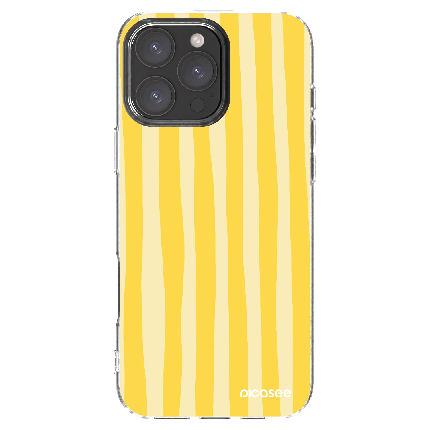 Picasee silikonowe przeźroczyste etui na Apple iPhone 16 Pro Max - Lines lemon