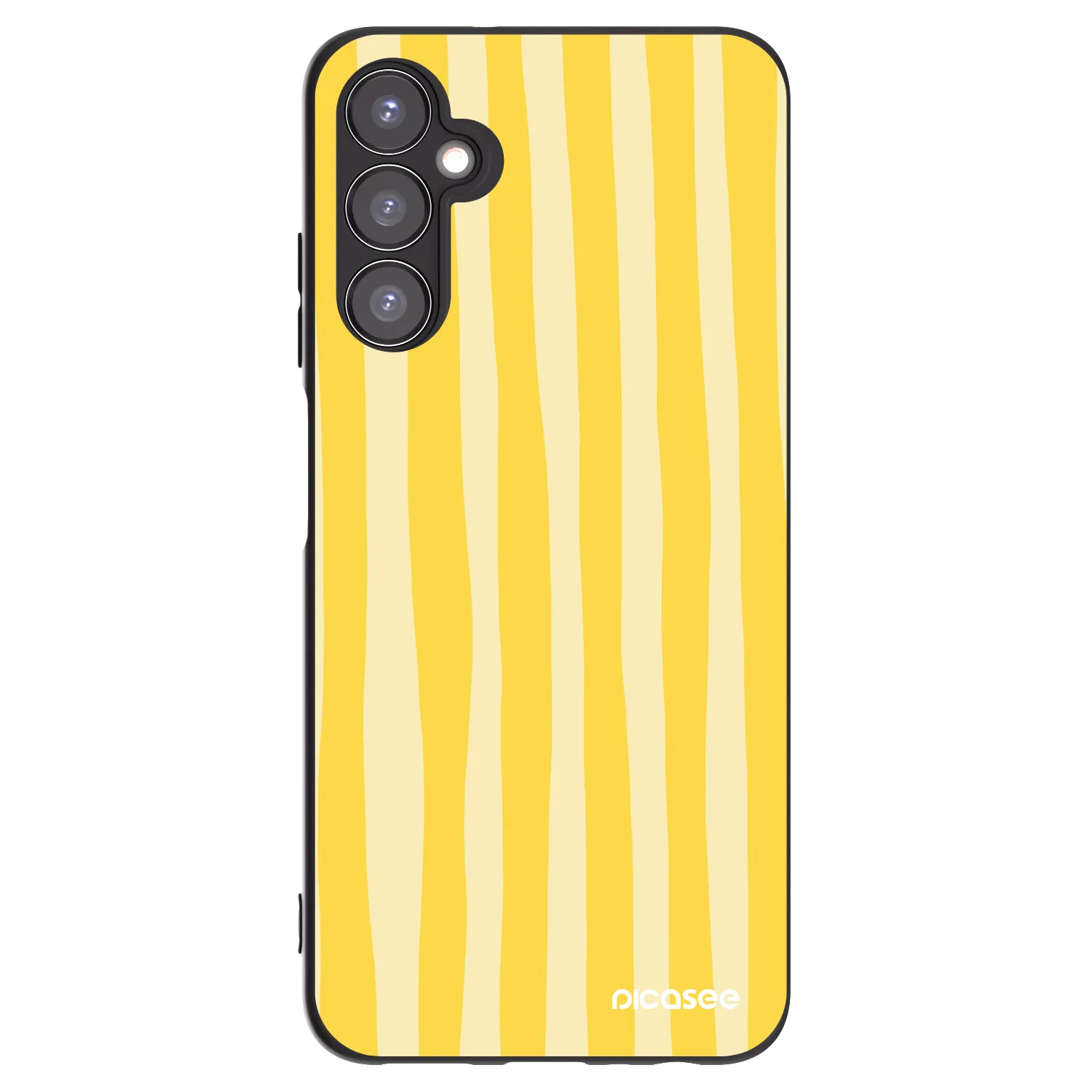 Picasee silikonowe czarne etui na Samsung Galaxy A05s A057G - Lines lemon