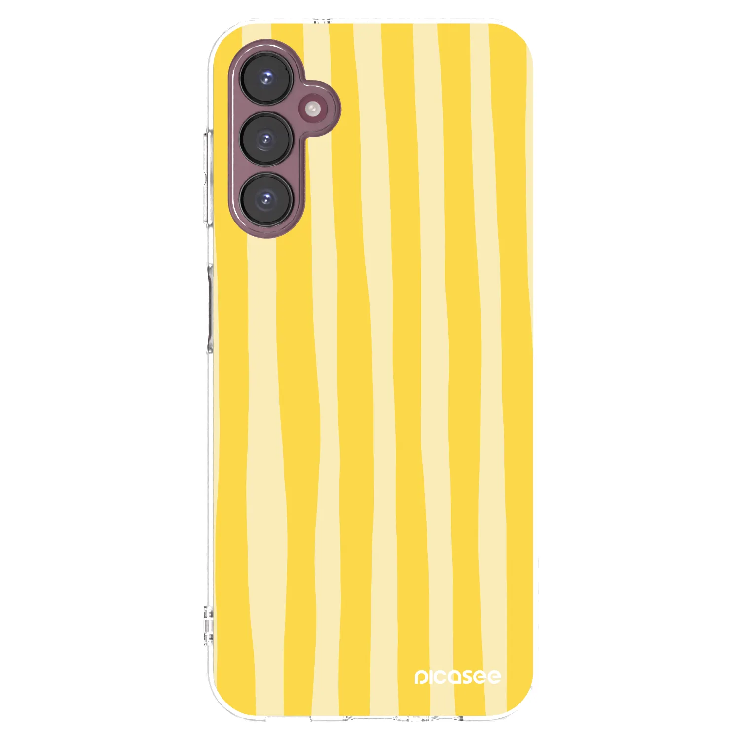 Picasee silikonowe przeźroczyste etui na Samsung Galaxy A05s A057G - Lines lemon