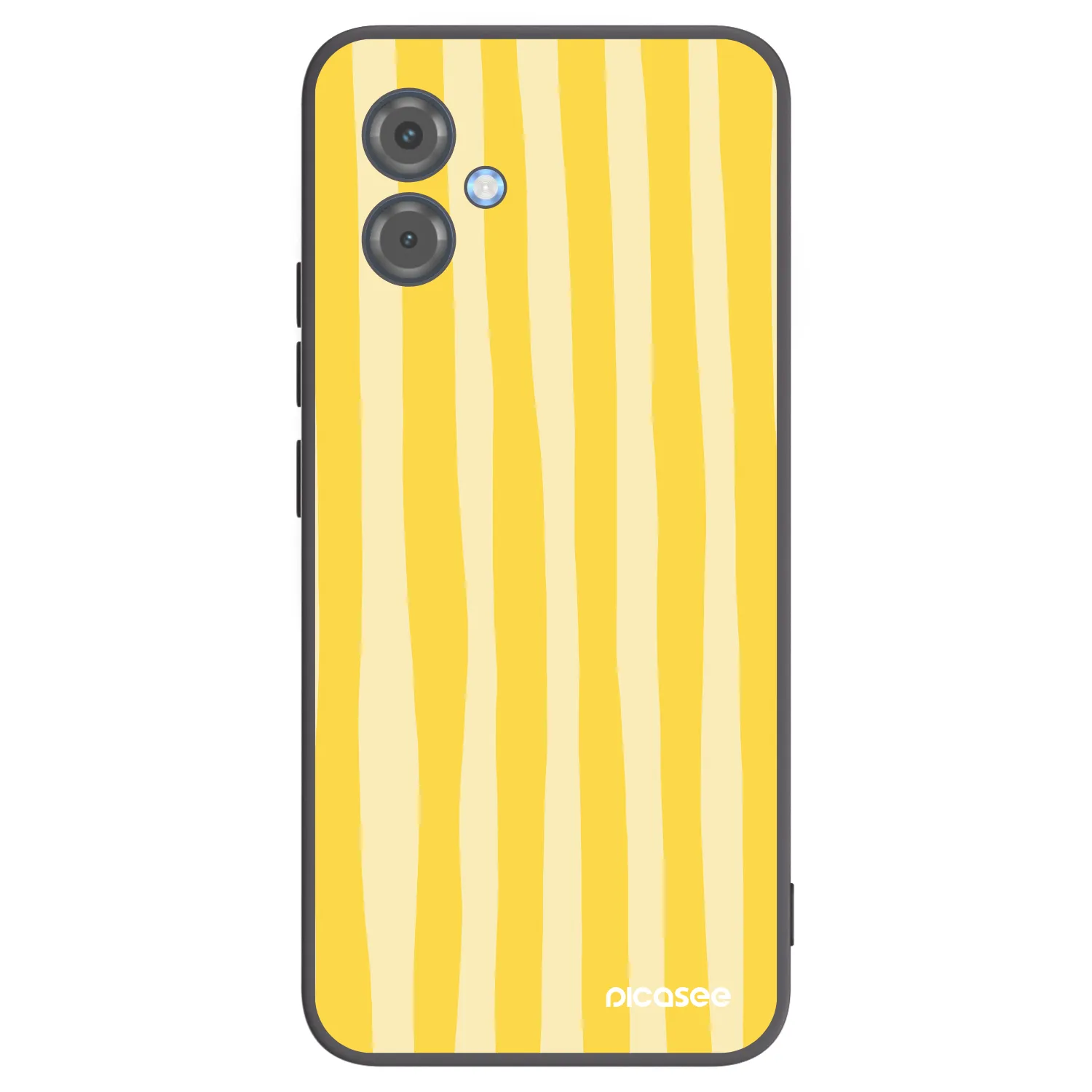 Picasee silikonowe czarne etui na Motorola Moto G14 - Lines lemon