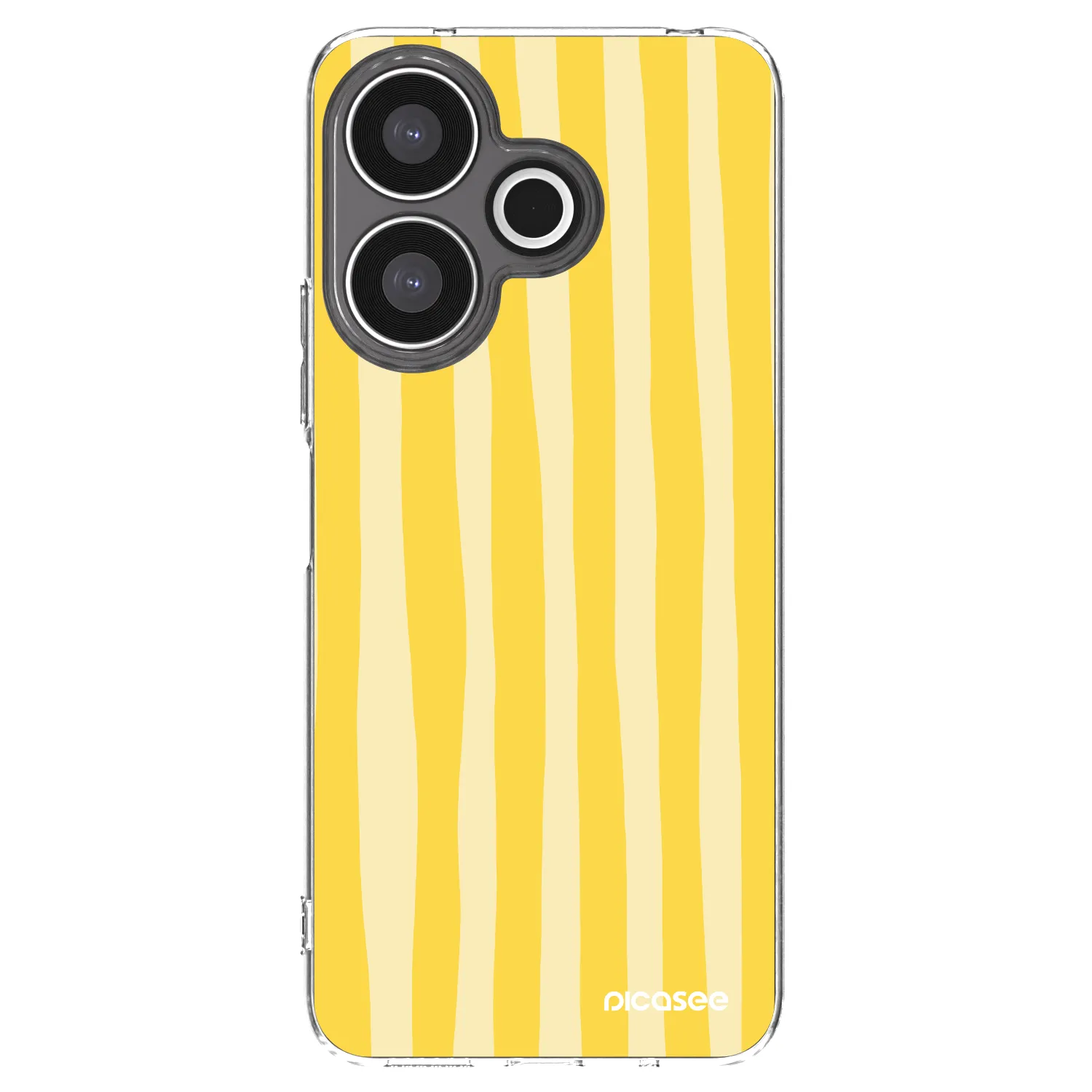 Picasee silikonowe przeźroczyste etui na Xiaomi Redmi 13 4G - Lines lemon