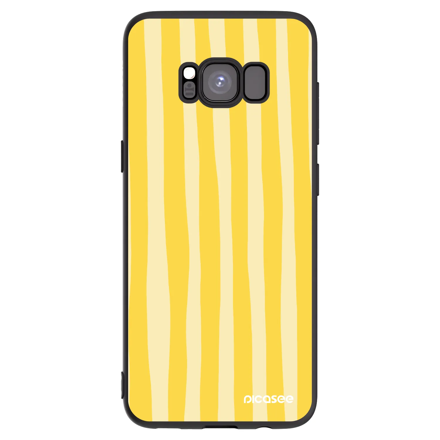 Picasee silikonowe czarne etui na Samsung Galaxy S8 G950F - Lines lemon