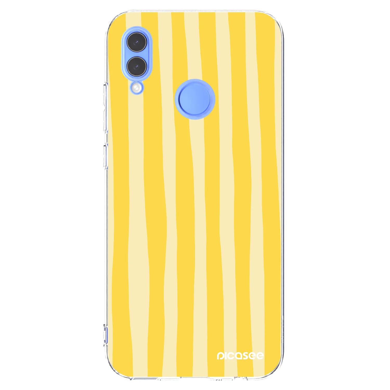 Picasee silikonowe przeźroczyste etui na Huawei P Smart 2019 - Lines lemon