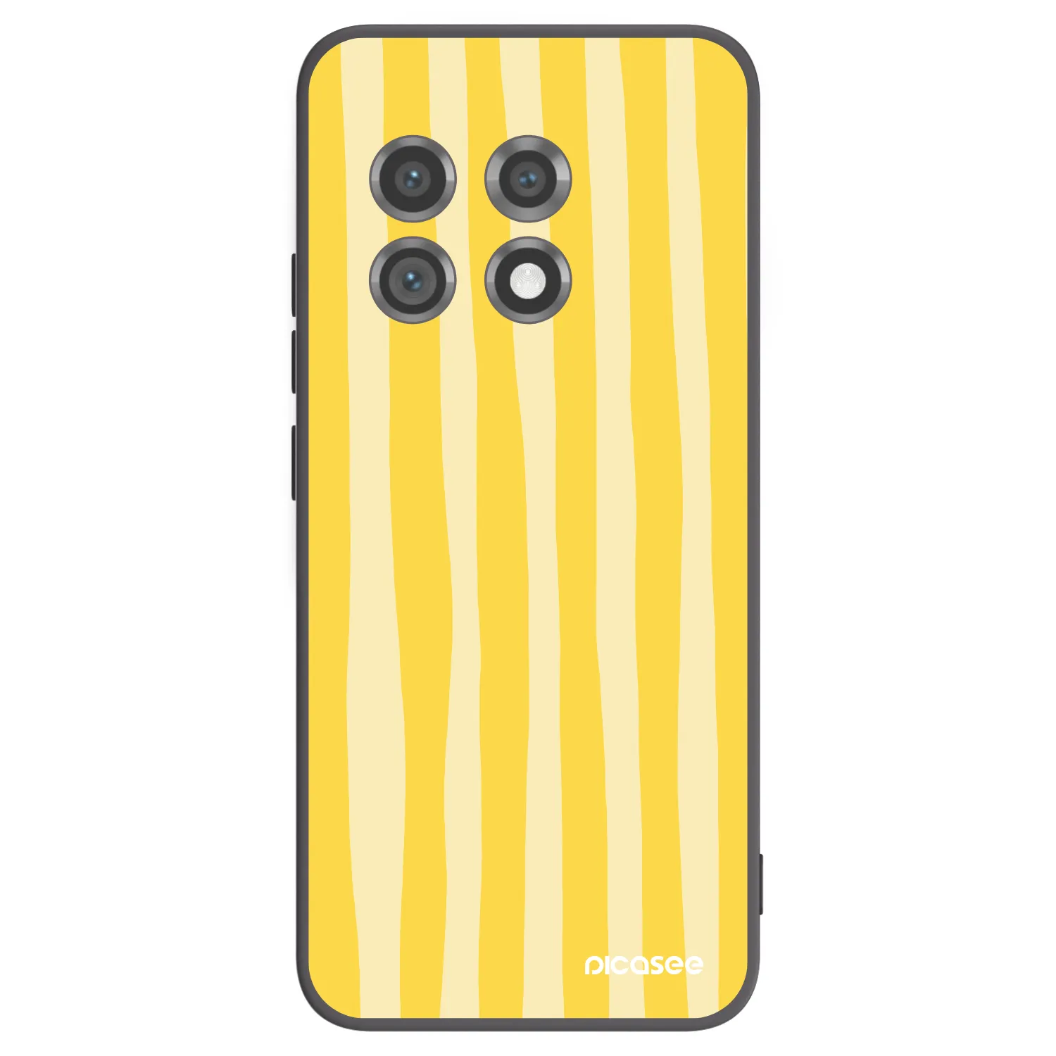 Picasee silikonowe czarne etui na OnePlus 11 5G - Lines lemon