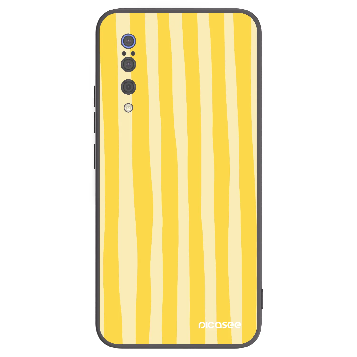 Picasee silikonowe czarne etui na Xiaomi Mi 9 - Lines lemon